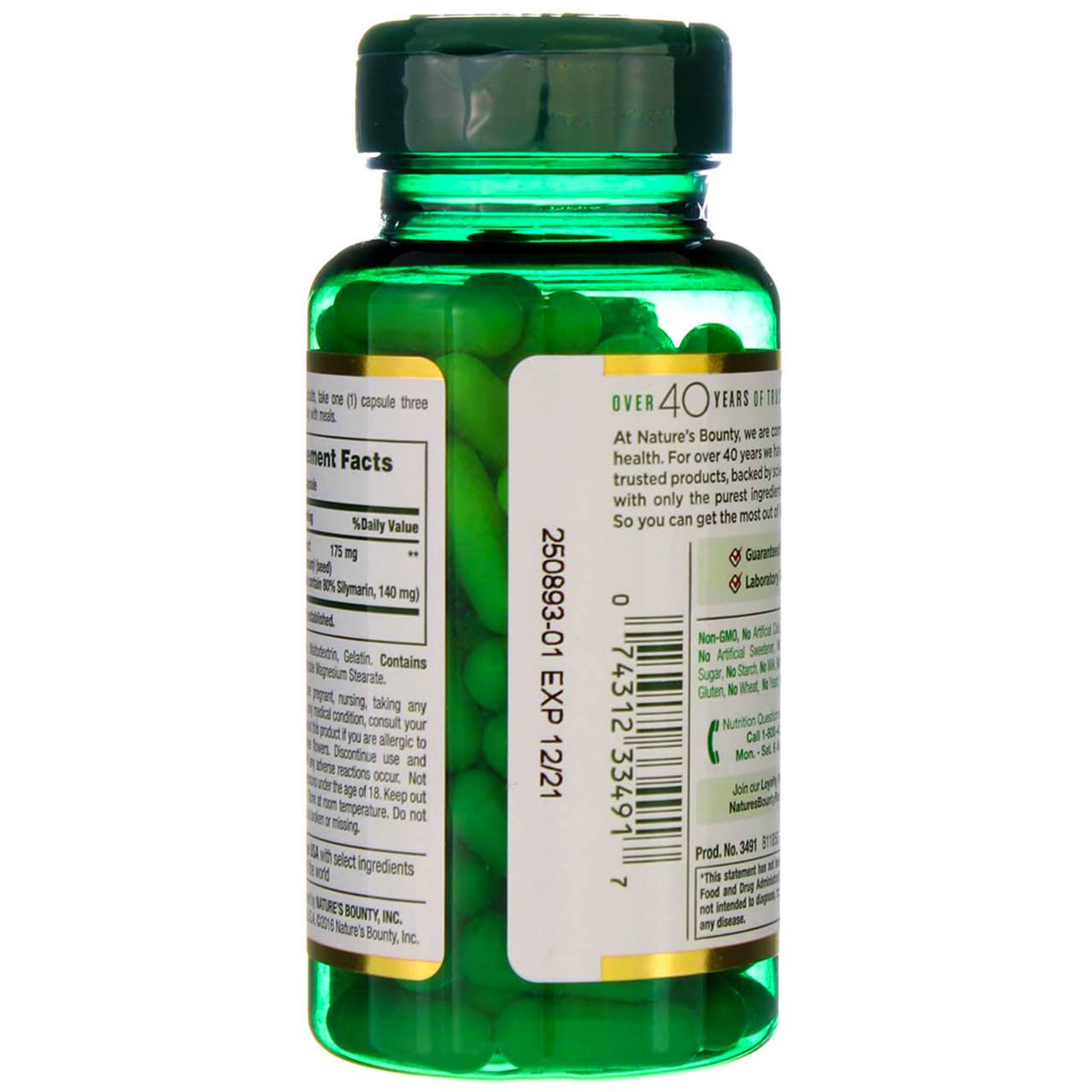 Nature's Bounty Milk Thistle Capsules, 100