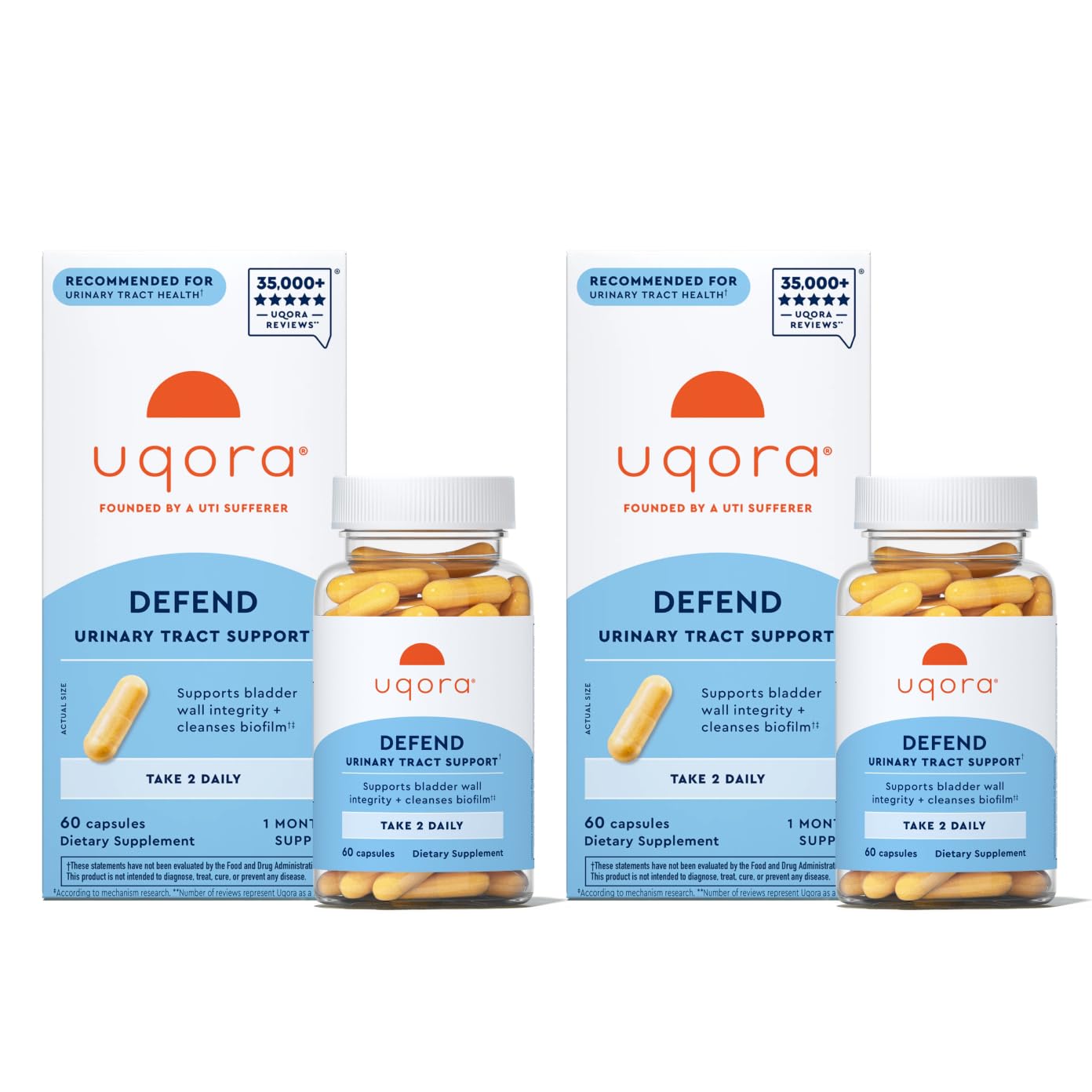 Uqora Defend Urinary Tract Health Supplement Capsule 120 Capsules