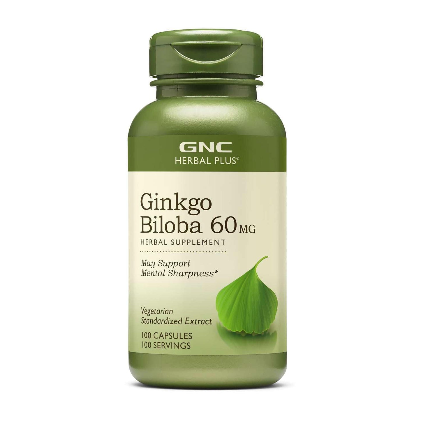 GNC Herbal Plus Ginkgo Biloba 60mg Capsule, 100 Capsules