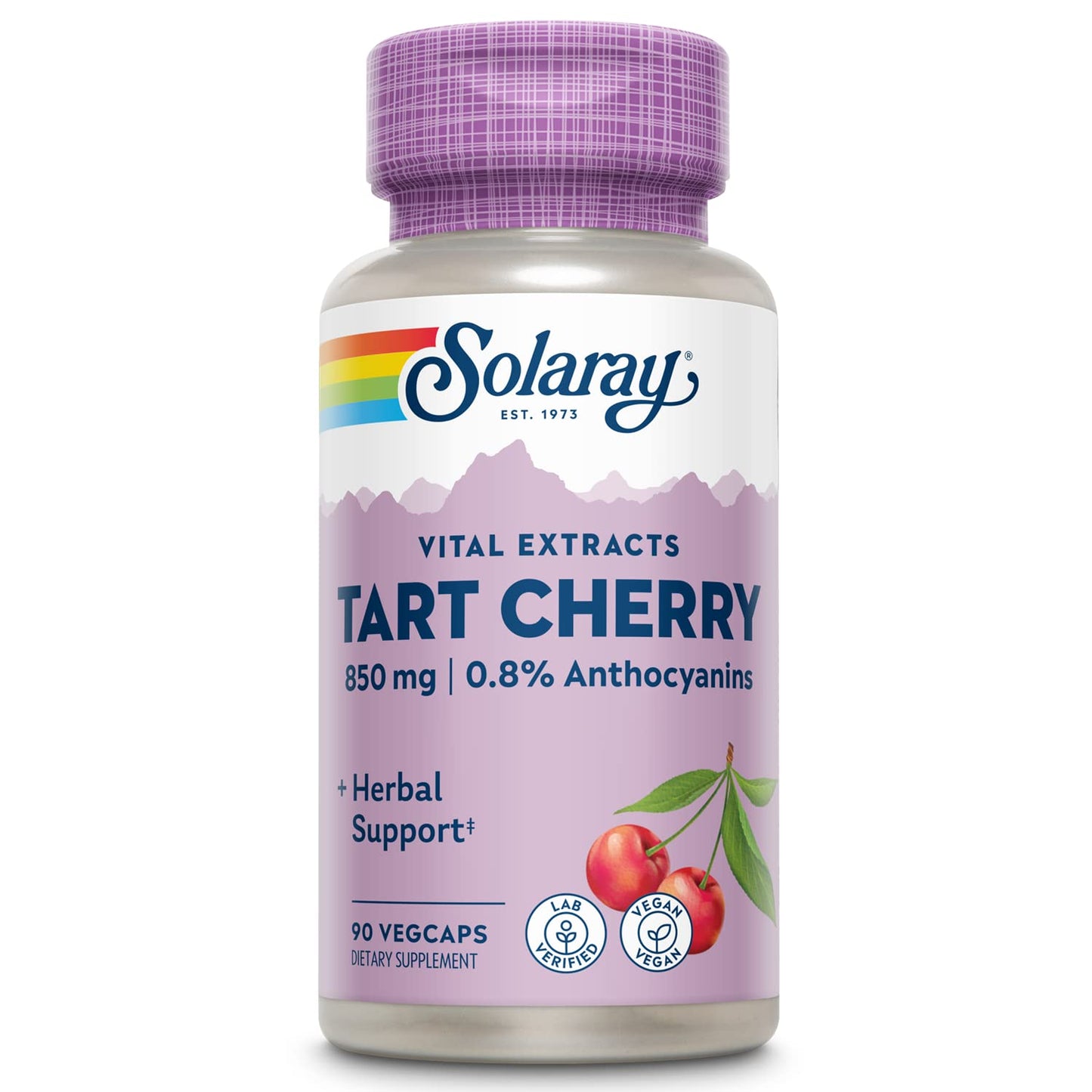 Solaray Tart Cherry Fruit Extract 850 mg Capsule, 90 Count