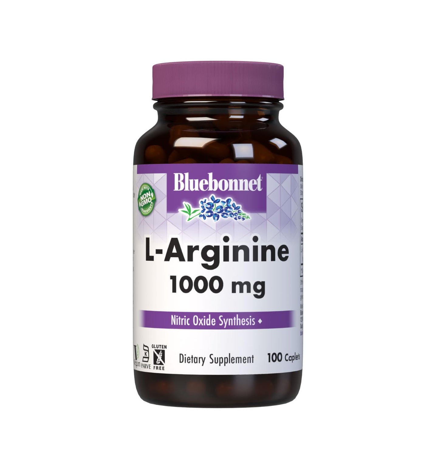 BlueBonnet L-Arginine 1000 mg Caplets, 100 Count