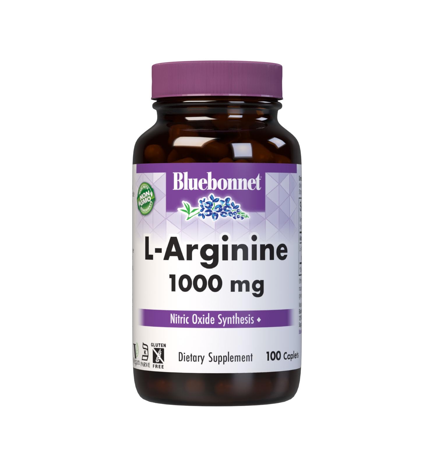 BlueBonnet L-Arginine 1000 mg Caplets, 100 Count