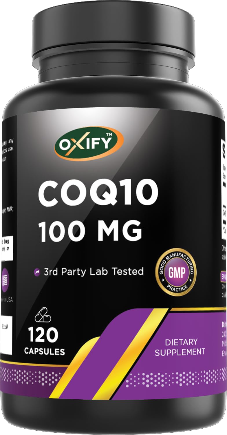 Oxify CoQ10 100 mg Capsules, 120 Count