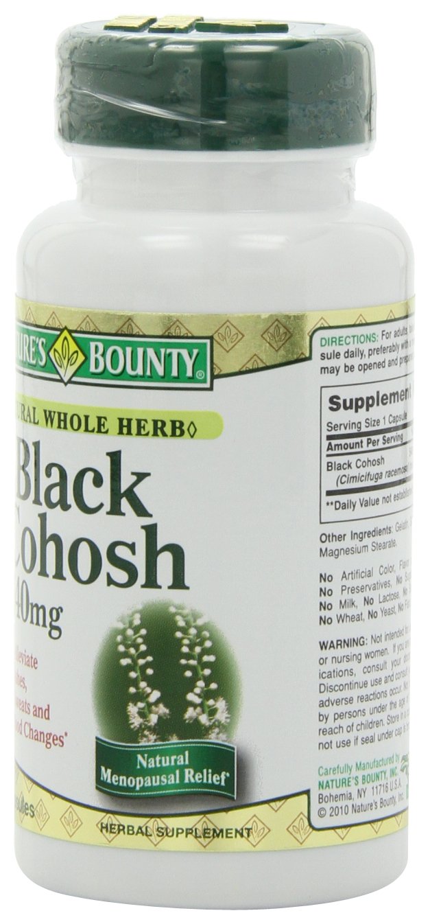 Nature's Bounty Black Cohosh 540mg Capsules, 200 Capsules