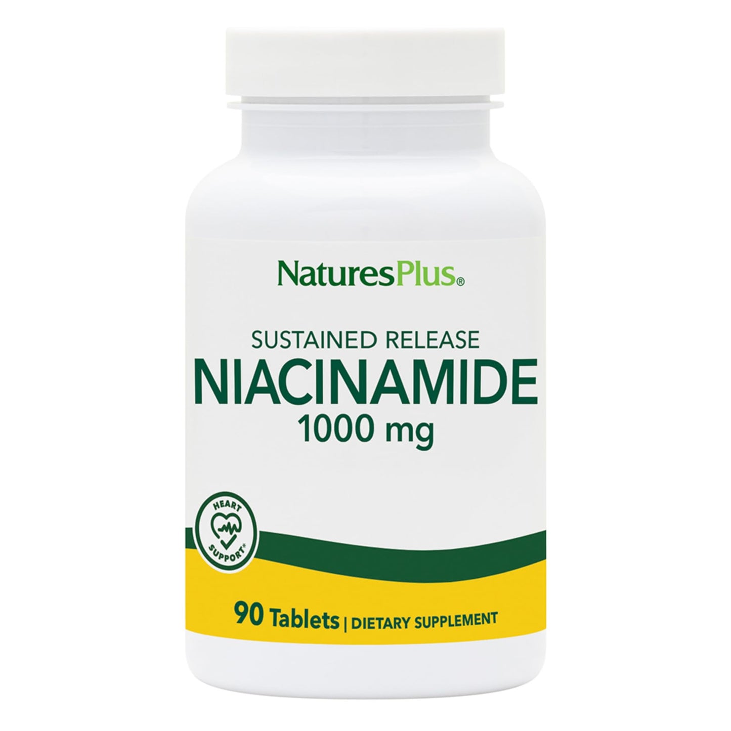 NaturesPlus Niacinamide Sustained Release 1000 mg, 90 Tablets
