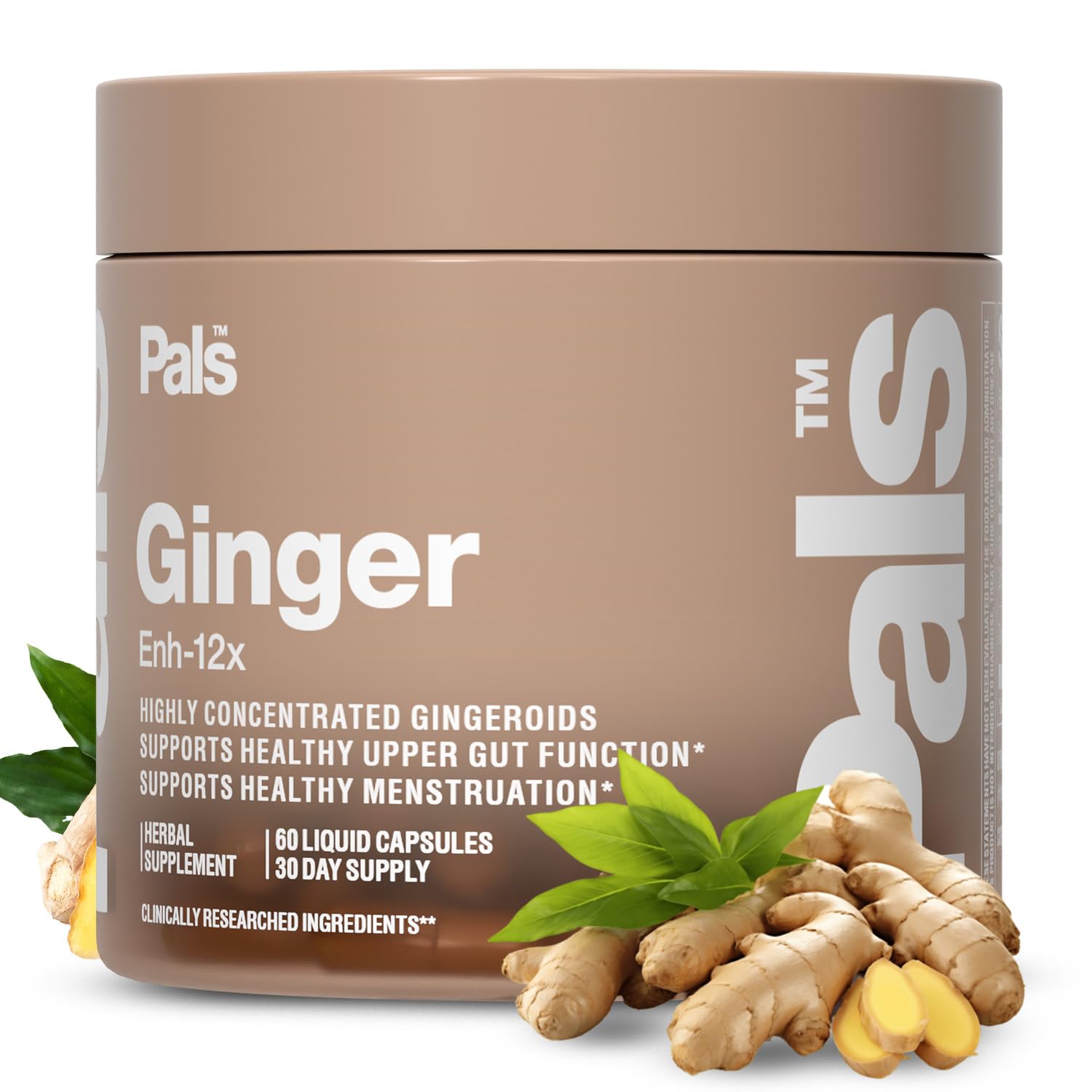 PALS Pure Ginger Root Capsules, 60 Count