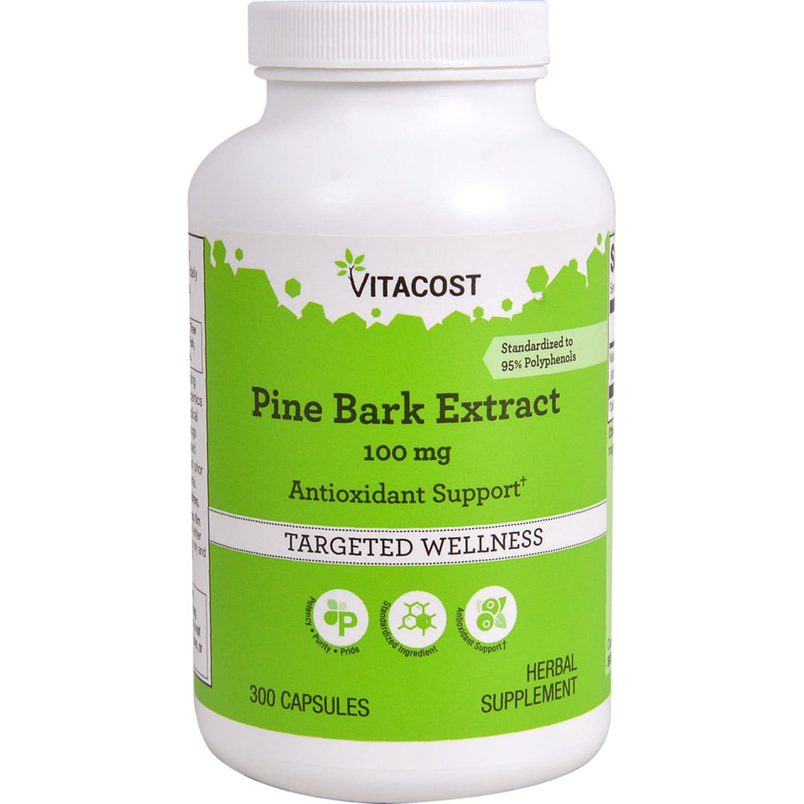 Vitacost Pine Bark Extract 100 mg Capsules, 300 Count