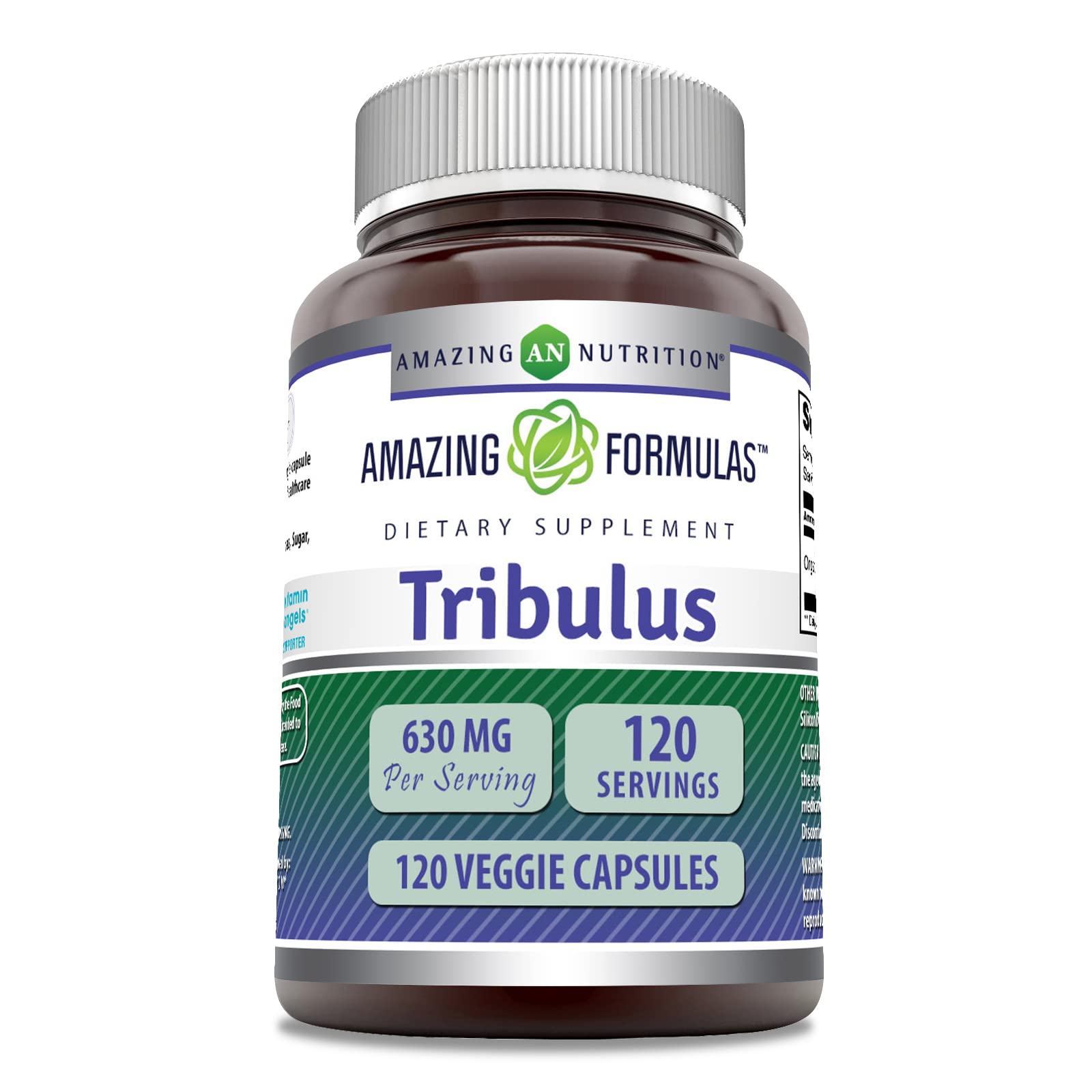 Amazing Nutrition Tribulus Terrestris Extract 630 Mg Capsules, 120 Count