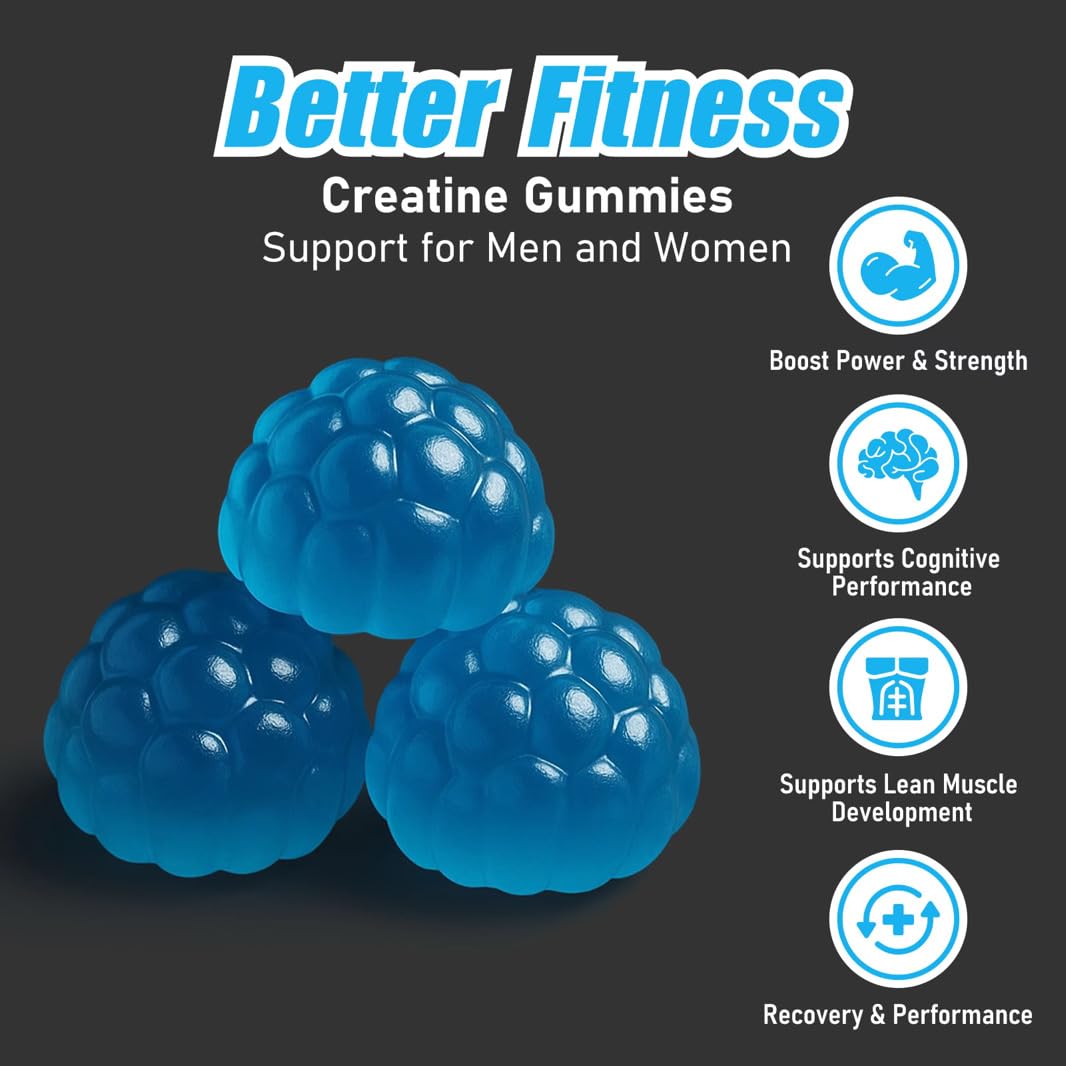 BetterFitness Creapure Creatine Gummies 120 Count
