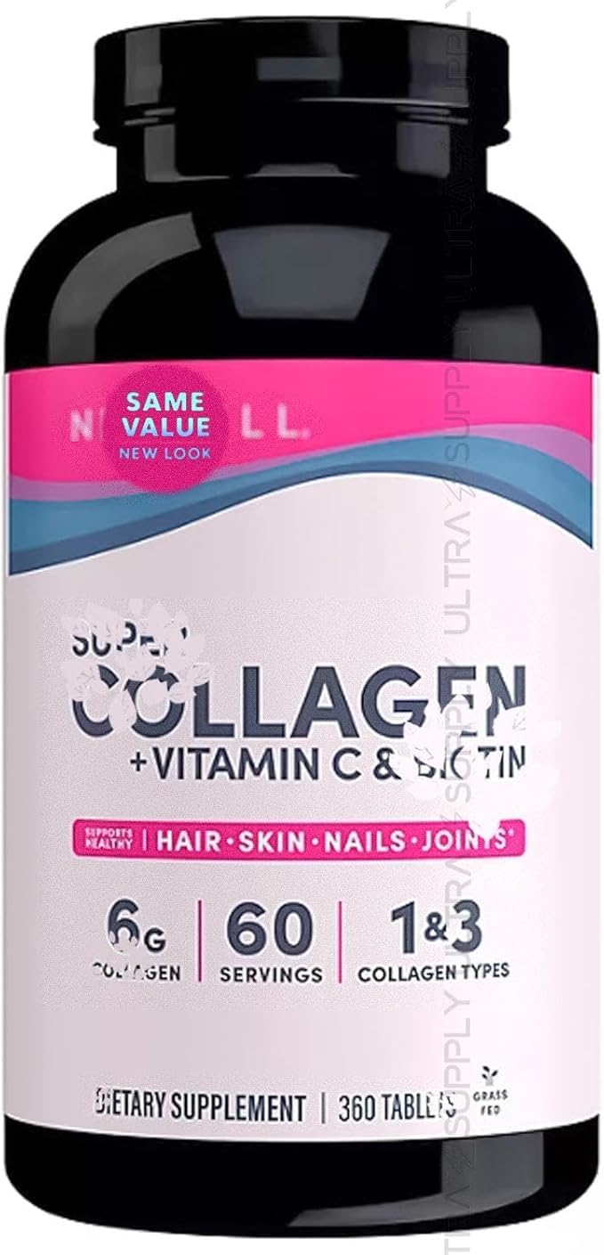 GENERIC Super-Collagen + Vitamin C & Biotin for Healthy Skin, Hair, Nails & Joint Support, 1 Tablet