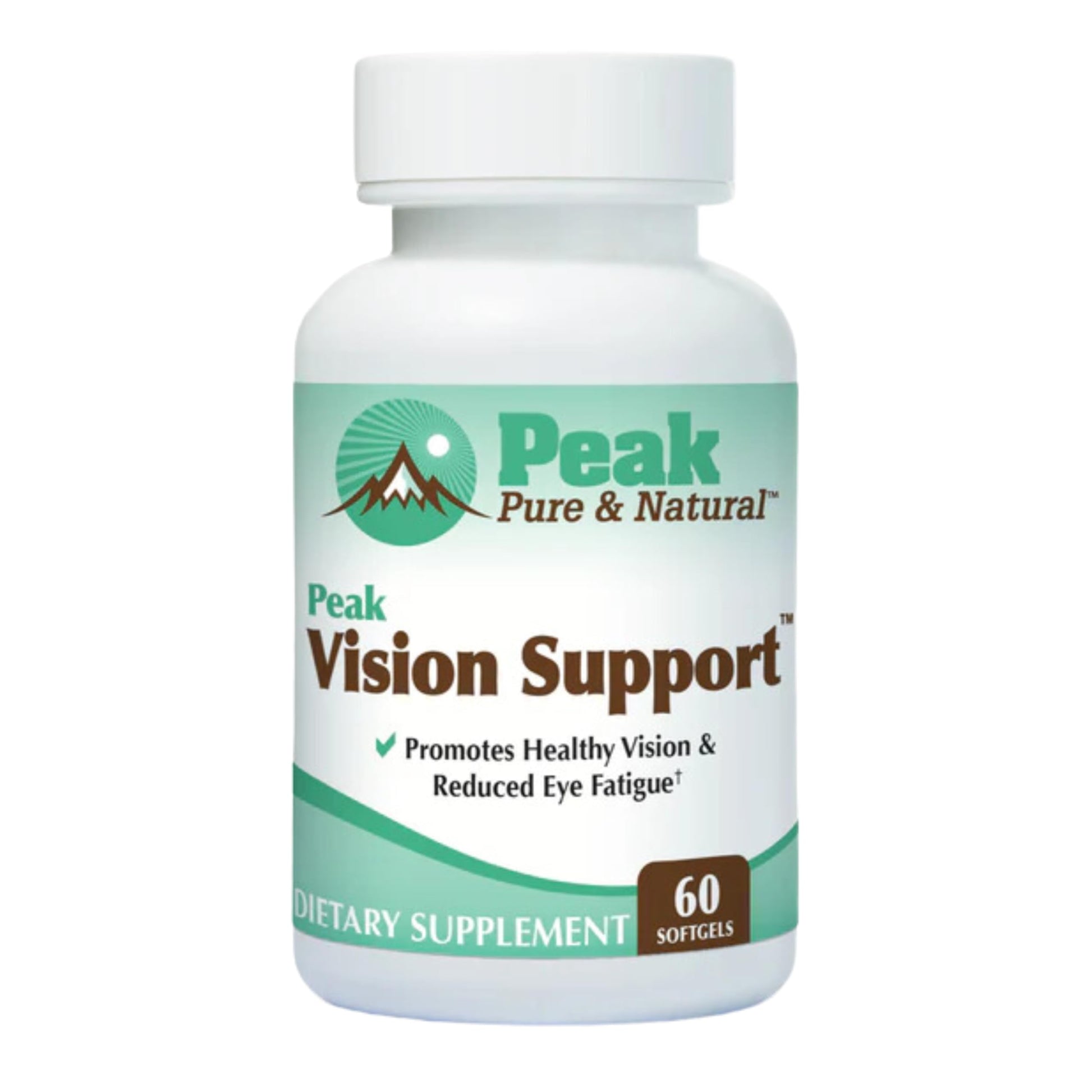 Peak Pure & Natural Vision Support Eye Health Softgels with Lutein & Zeaxanthin 60 Count