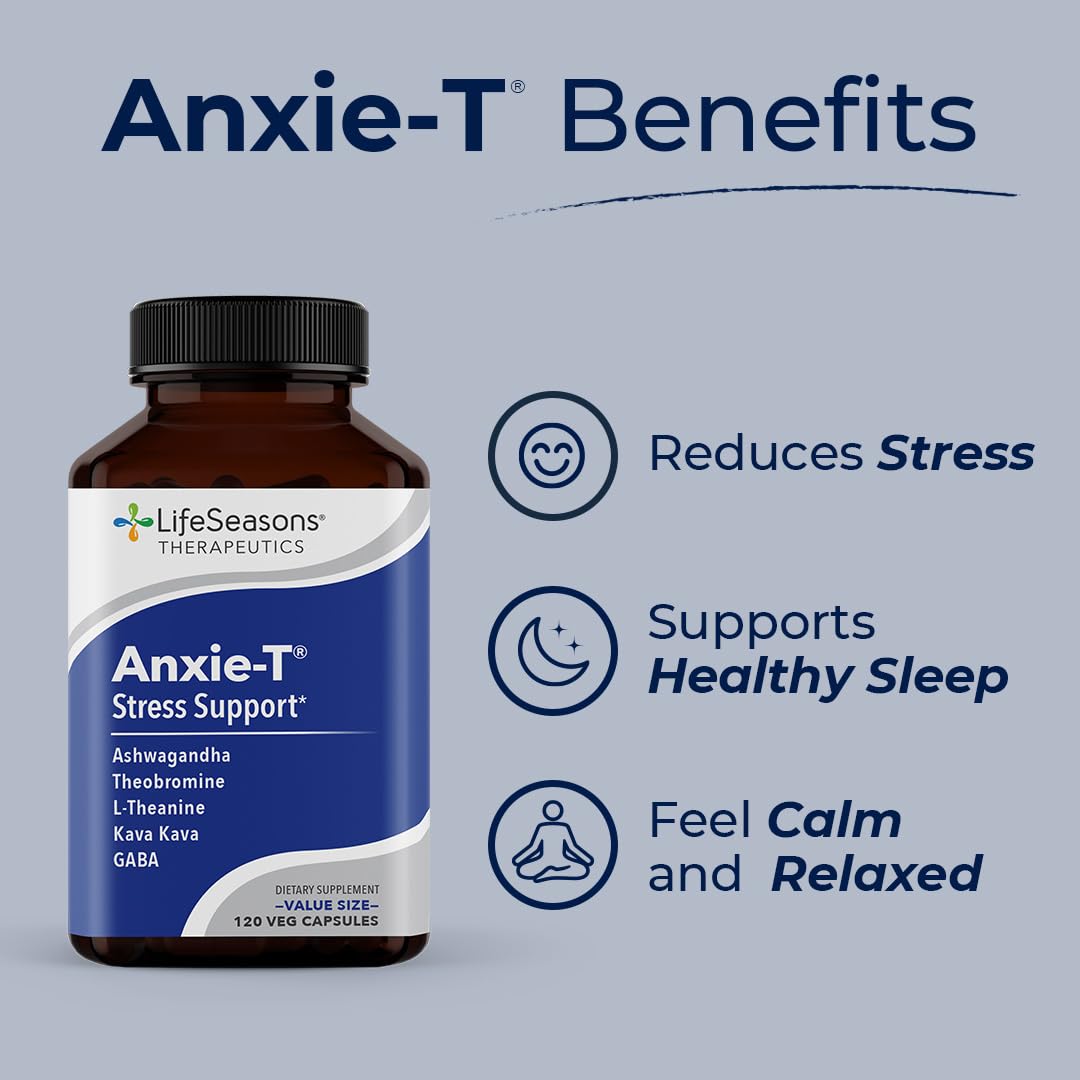 LifeSeasons Anxie-T Stress Relief Supplement 120 Capsules