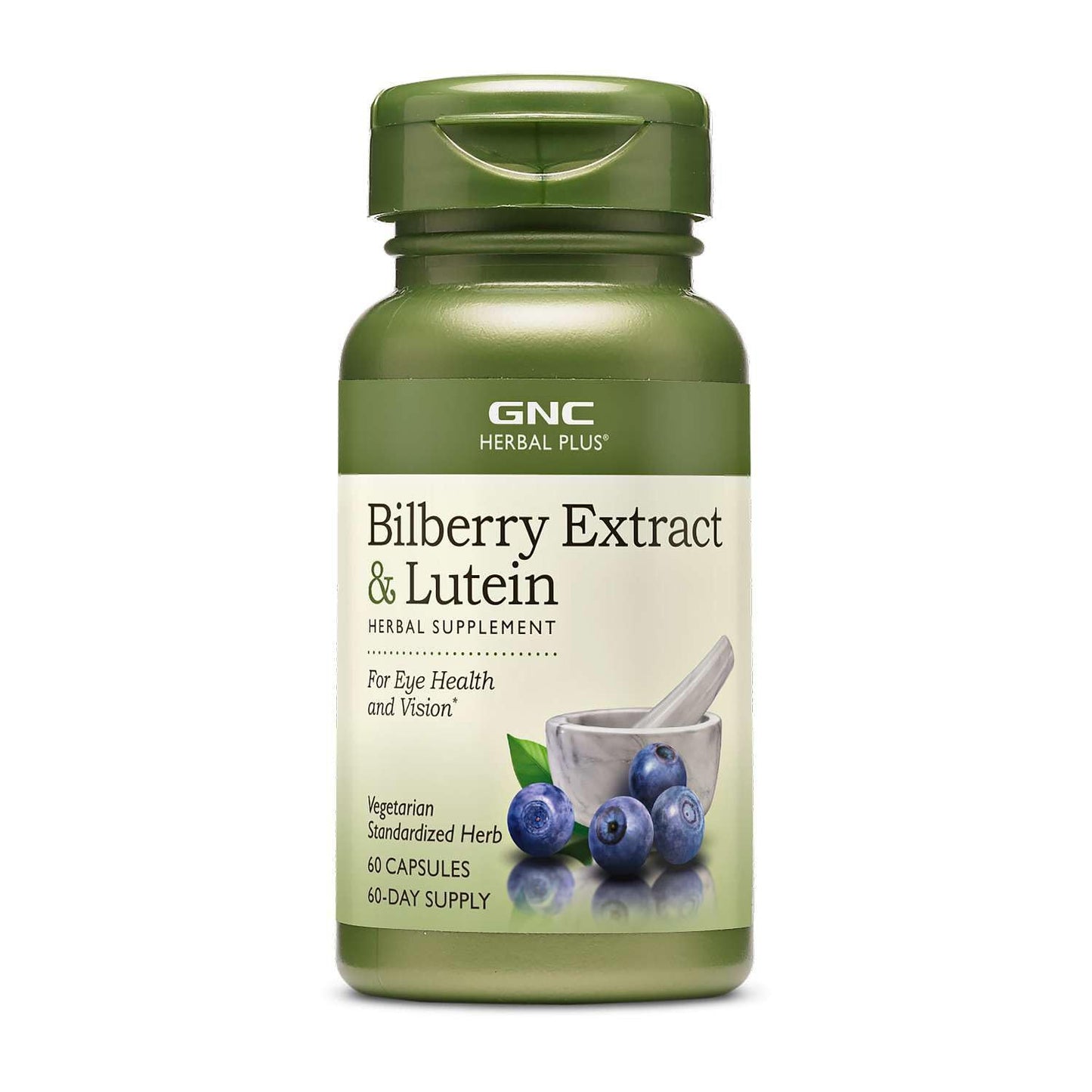 GNC Herbal Plus Bilberry Extract and Lutein Supplement Capsule 60 Count