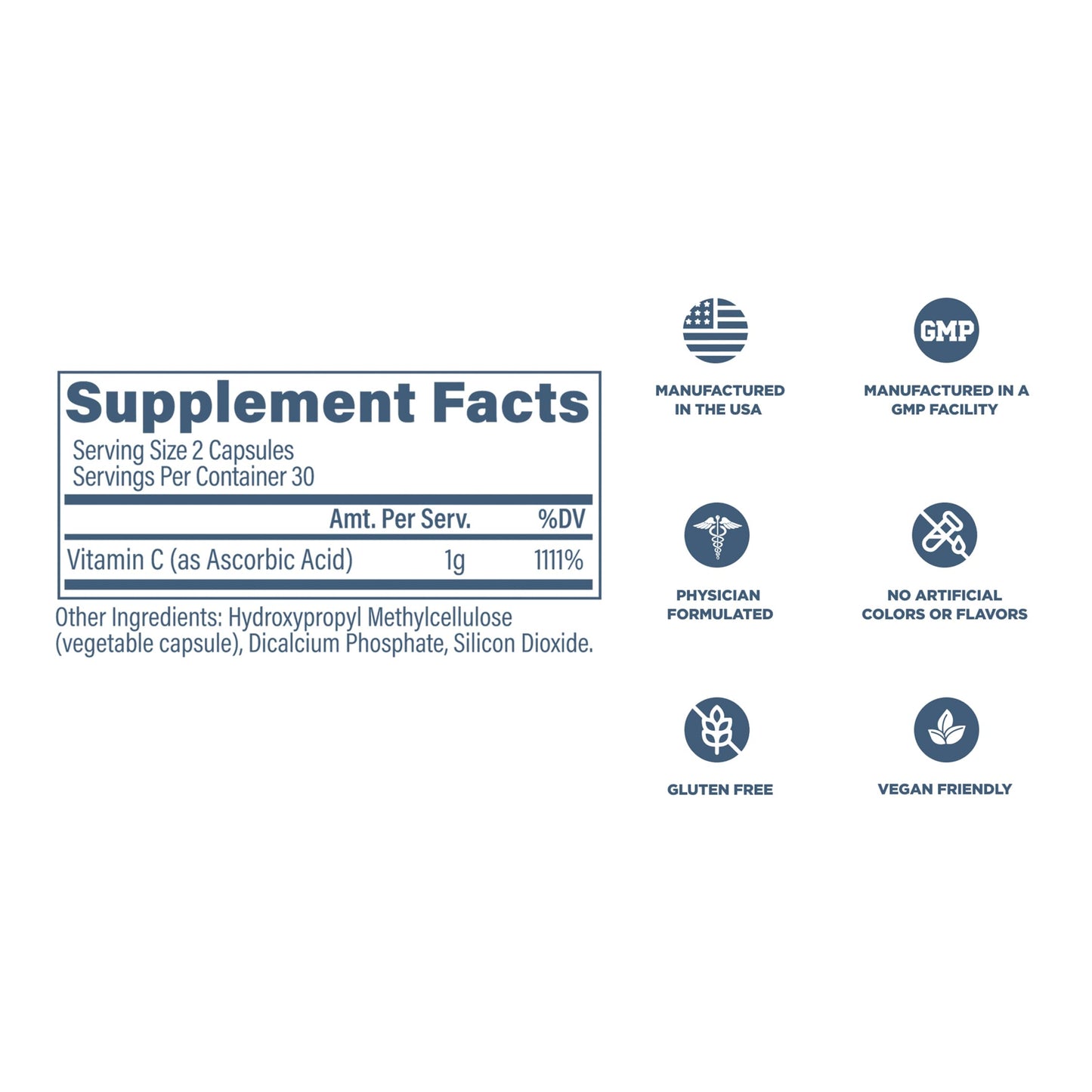 Revive Vitamin C 1000mg Capsules, 200 Count