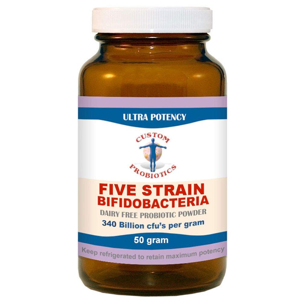 Custom Probiotics Five Strain Bifidobacteria Probiotic Powder 1.76 oz