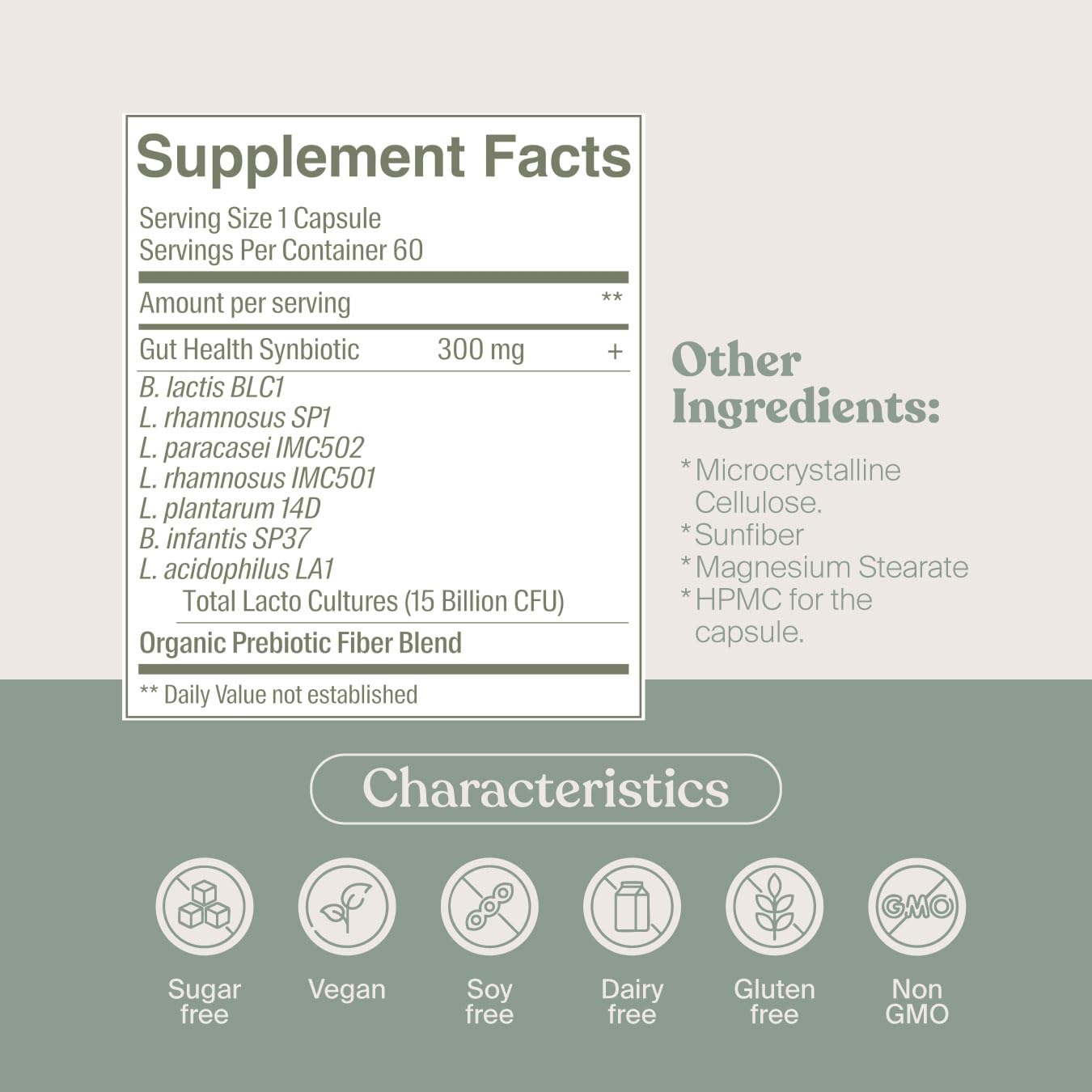 SAVVY Gut Balance Probiotics for Women & Men Capsules, 60 Capsules