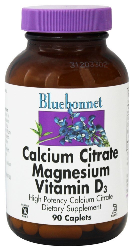 Bluebonnet Calcium Citrate Magnesium Plus Vitamin D Capsule, 90 Count