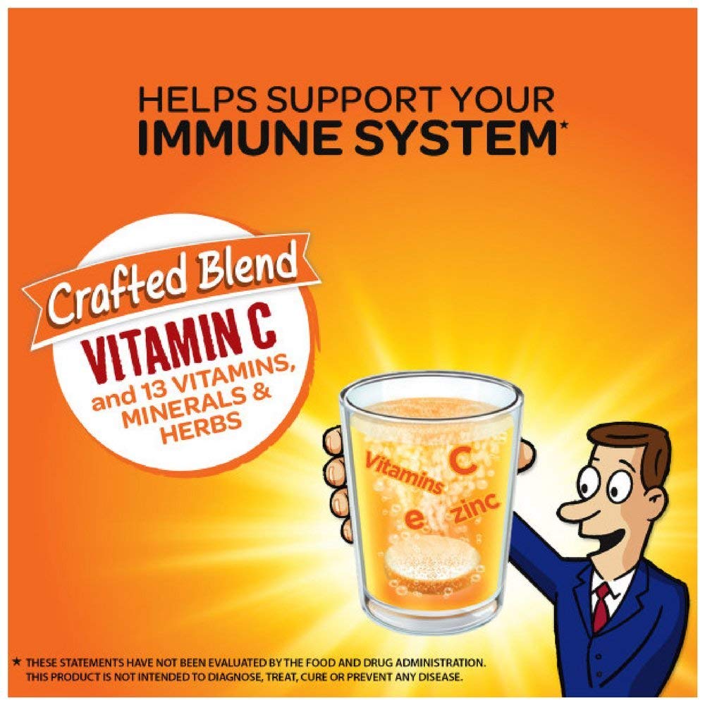 Airborne Zesty Orange Effervescent Vitamin C Tablets, 90 Tablets