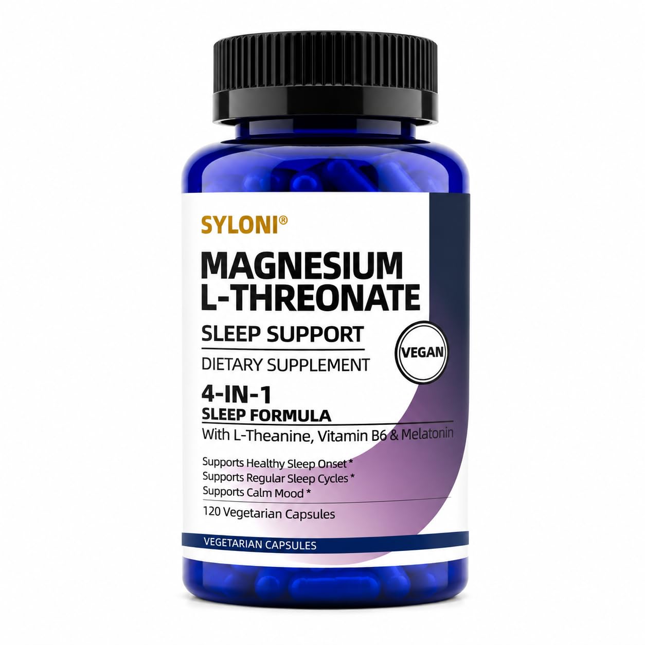 Syloni Magnesium L-Threonate Sleep Support Capsules, 120 Count
