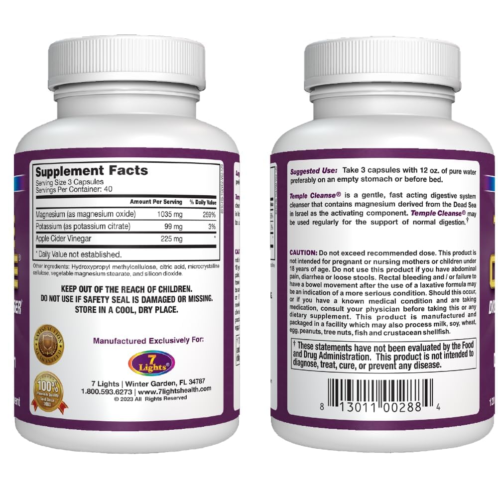 7 Lights Temple Cleanse 360 Capsules