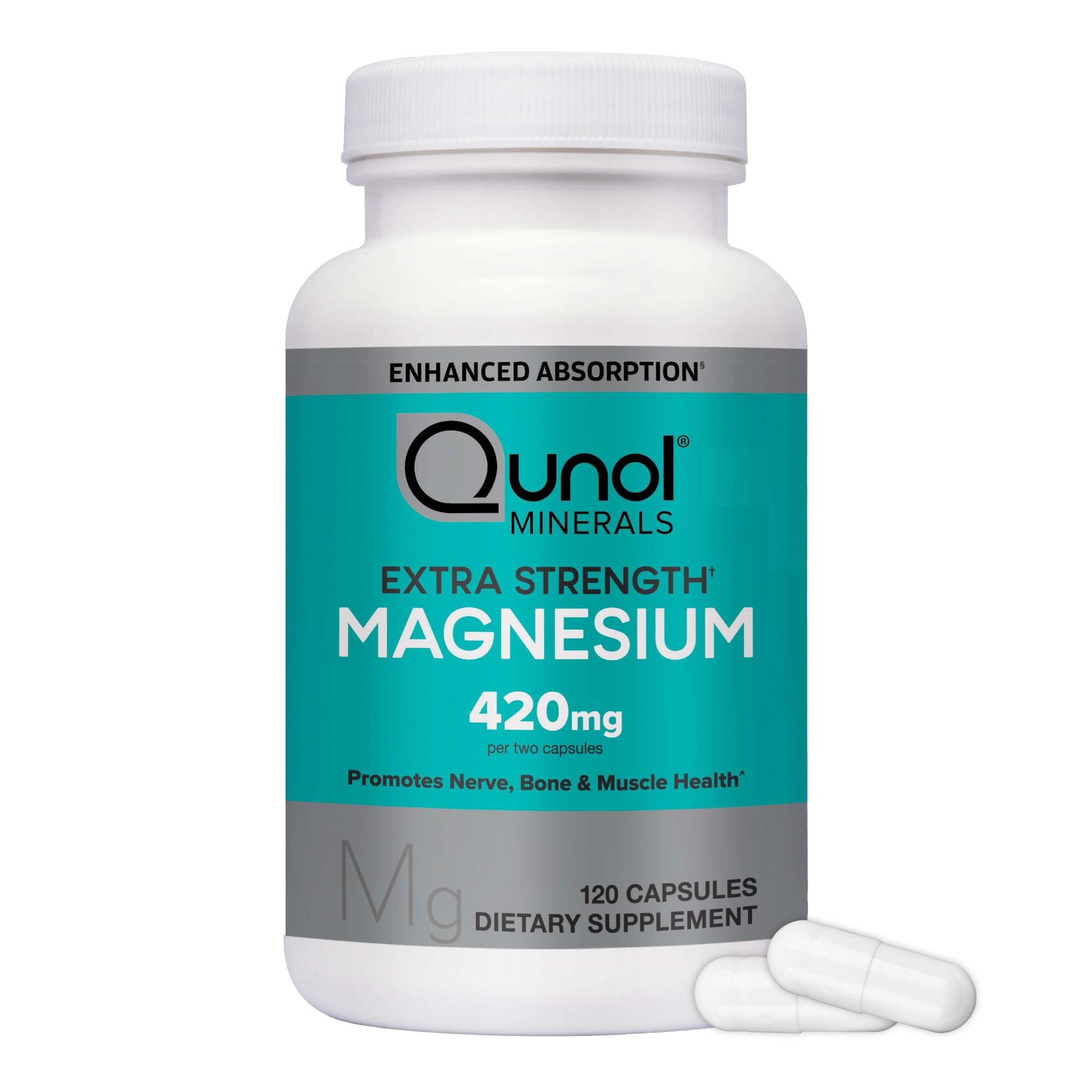 Qunol Magnesium 420mg Capsules 120 Count