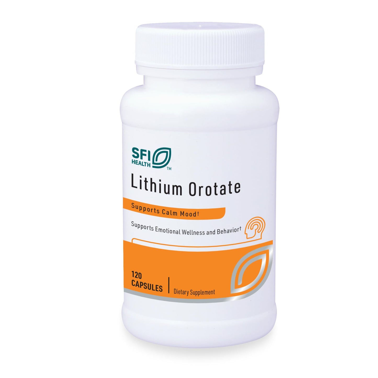 SFI Health Lithium Orotate 4.8 mg Capsules, 120 Count