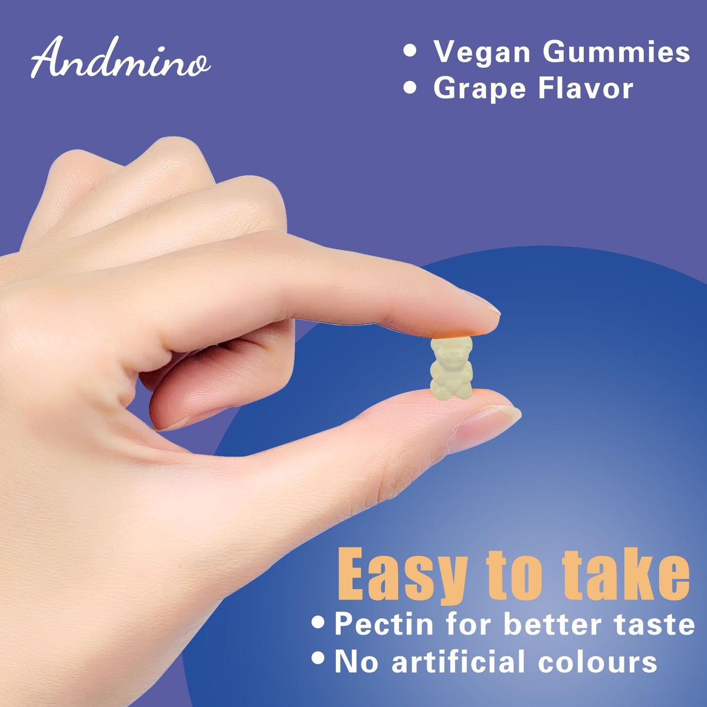 andmino L-Tryptophan Gummies 500mg with Trehalose, 60 Gummies