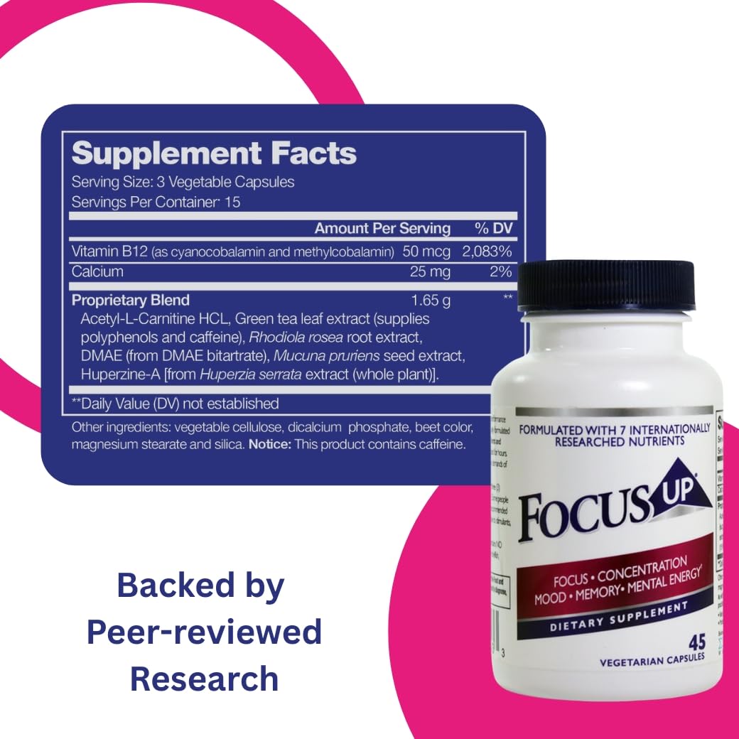 Xooma FocusUP Brain & Energy Support Supplement Capsules 45 Count