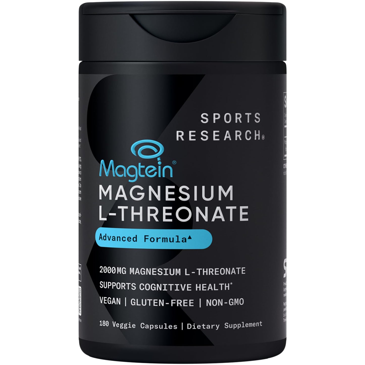 Sports Research Magnesium L-Threonate Capsules 180 Count