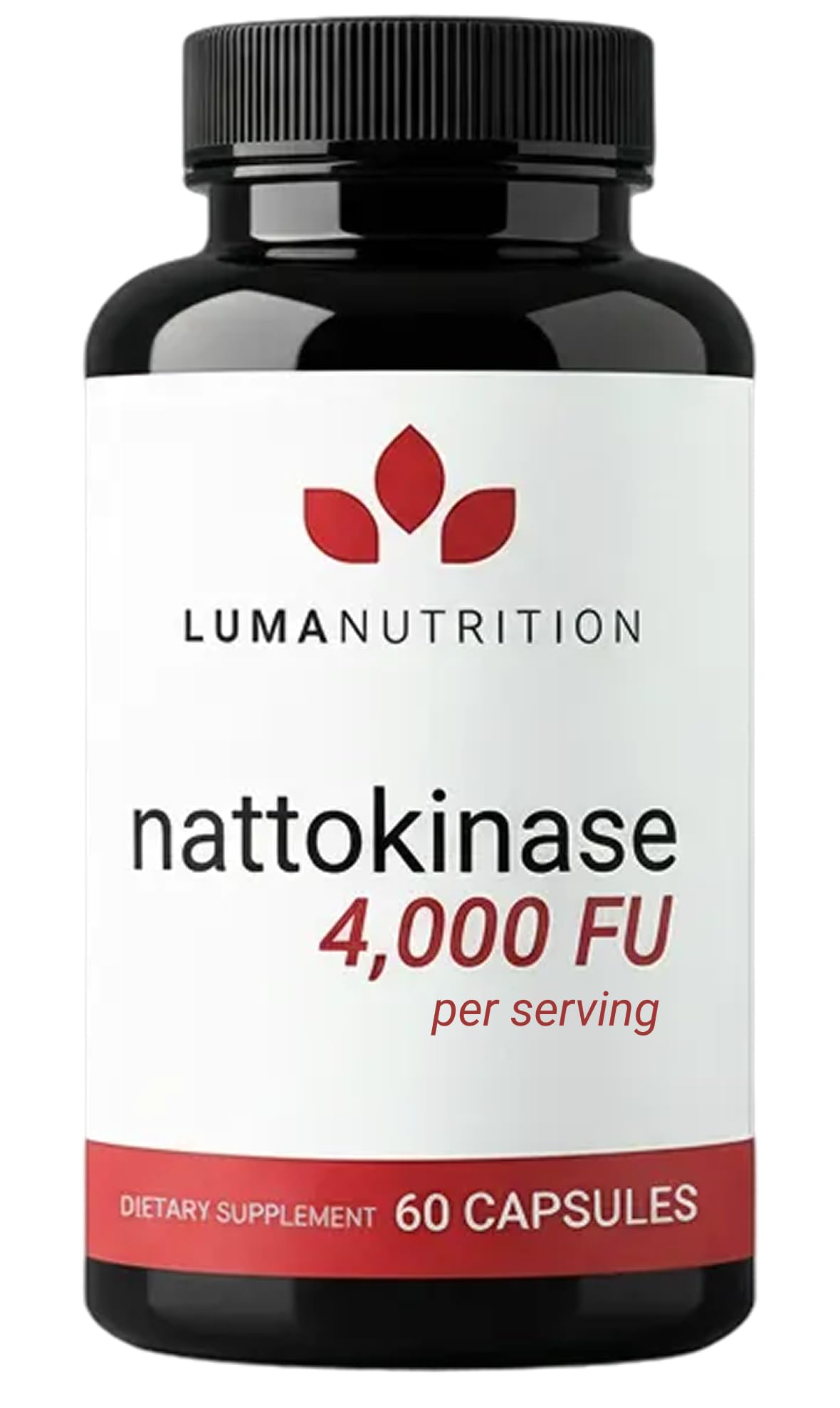 Luma Nutrition Nattokinase Supplement Natto 4000 FU per Serving Capsule, 60 Capsules