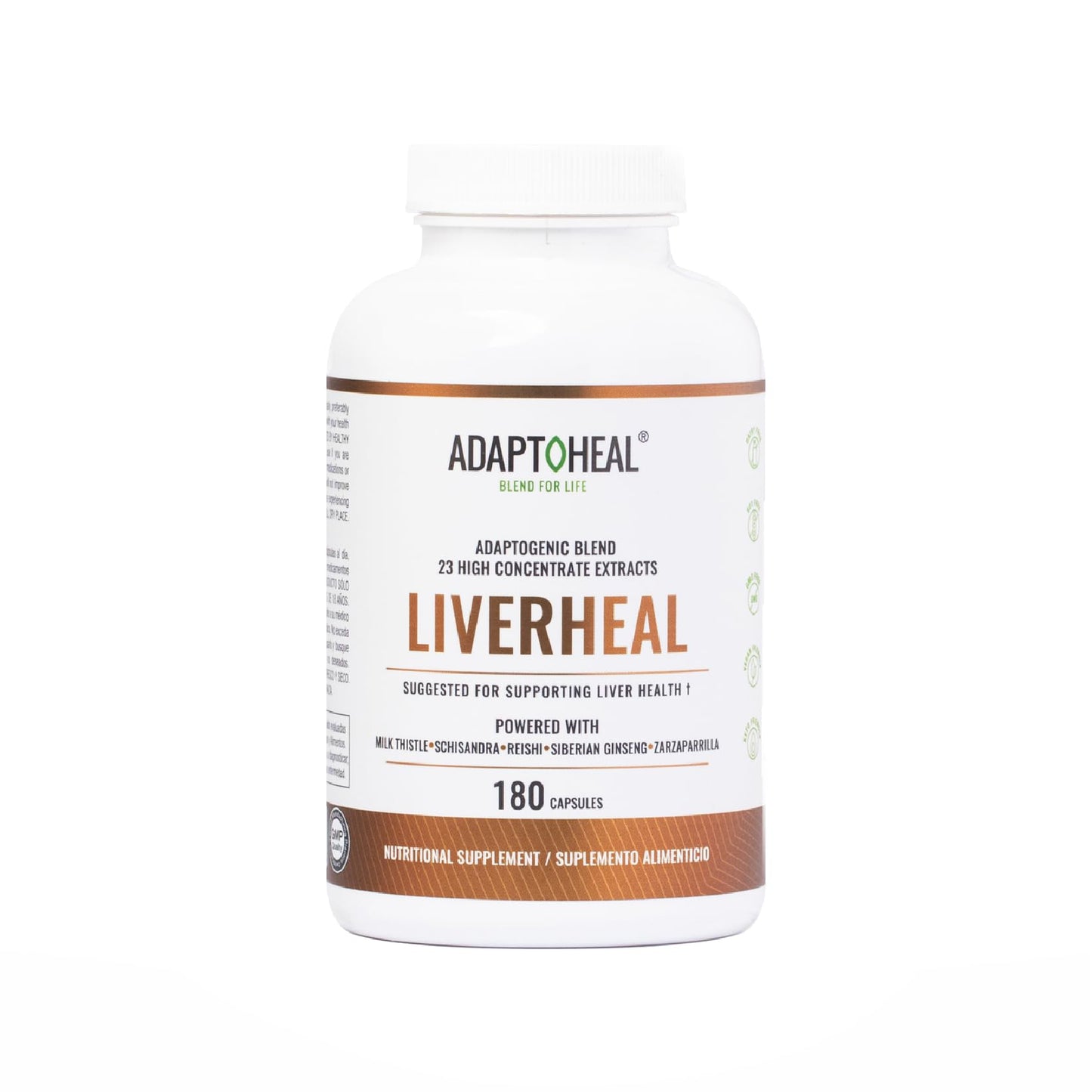 ADAPTOHEAL Milk Thistle, Turmeric and Astragalus Complex – Liverheal Herbal Liver Cleanse and Detox Formula with Artichoke and Schisandra Extracts – High-Potency Plant Blend 180 Capsules