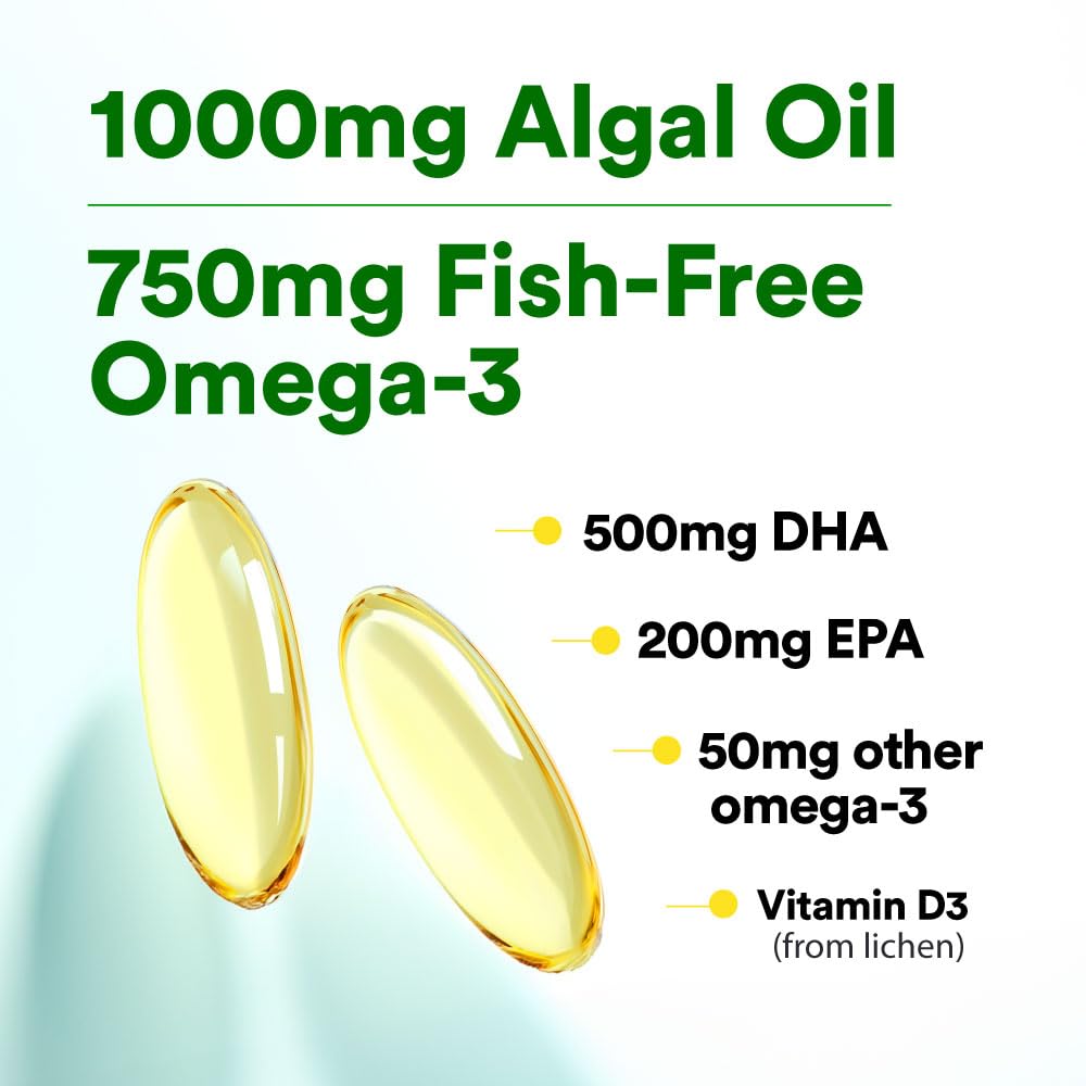 LABO Nutrition OmaxPure Vegan Omega-3 Algae Oil IAOS EPA DHA Softgels 120