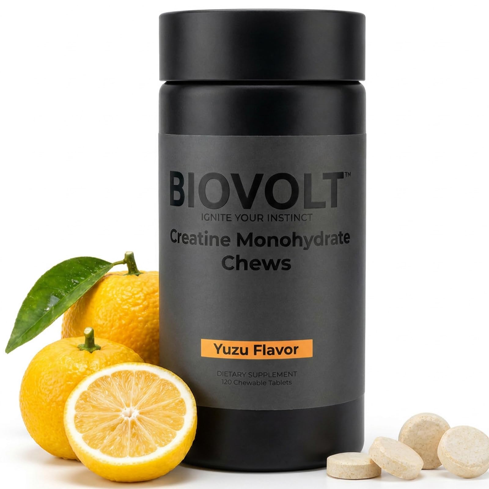 BIOVOLT Creatine Monohydrate Chews 5000mg Chewable, 120 Tablets
