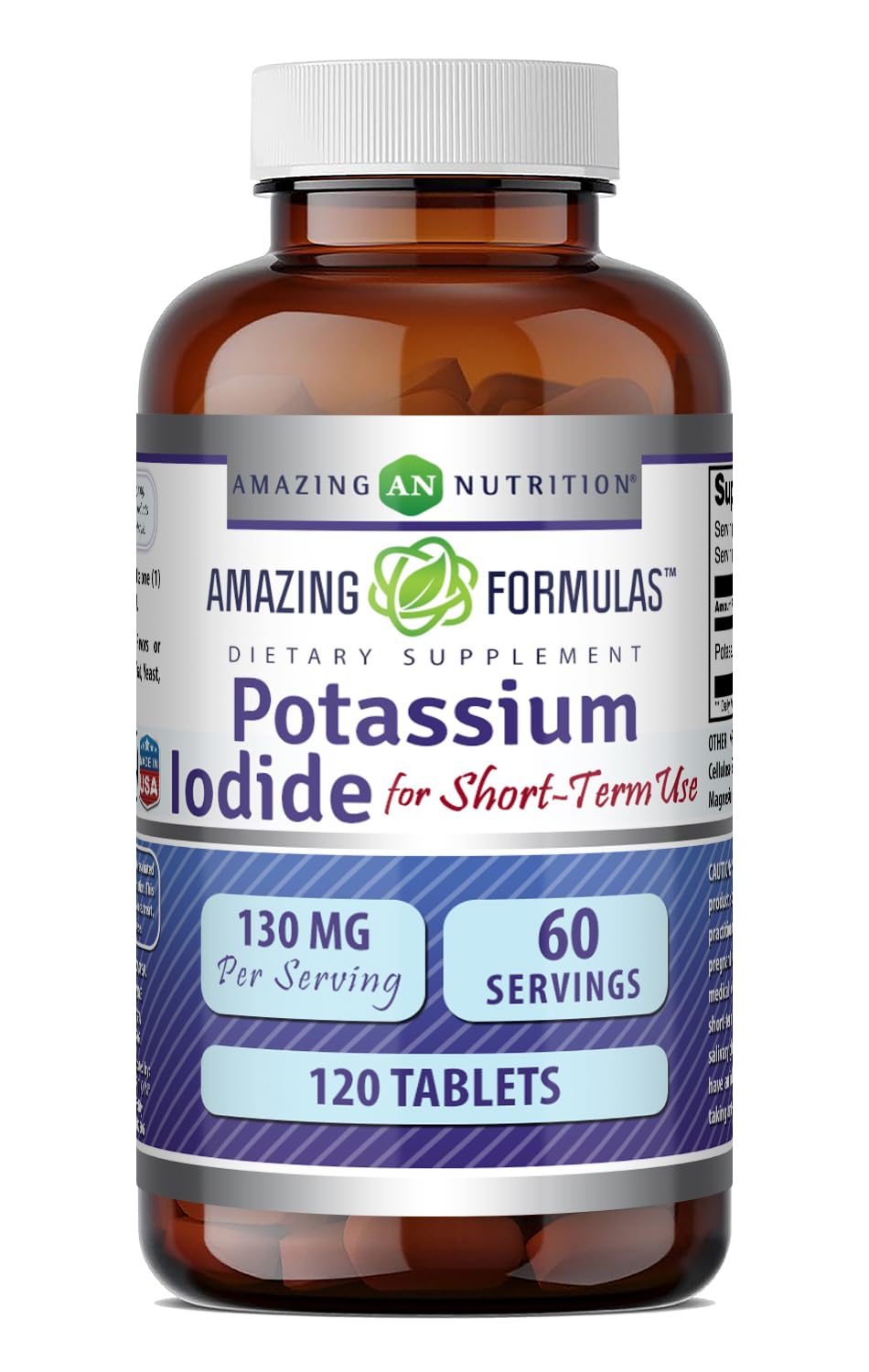 Amazing Nutrition Potassium Iodide Supplement 120 Tablets