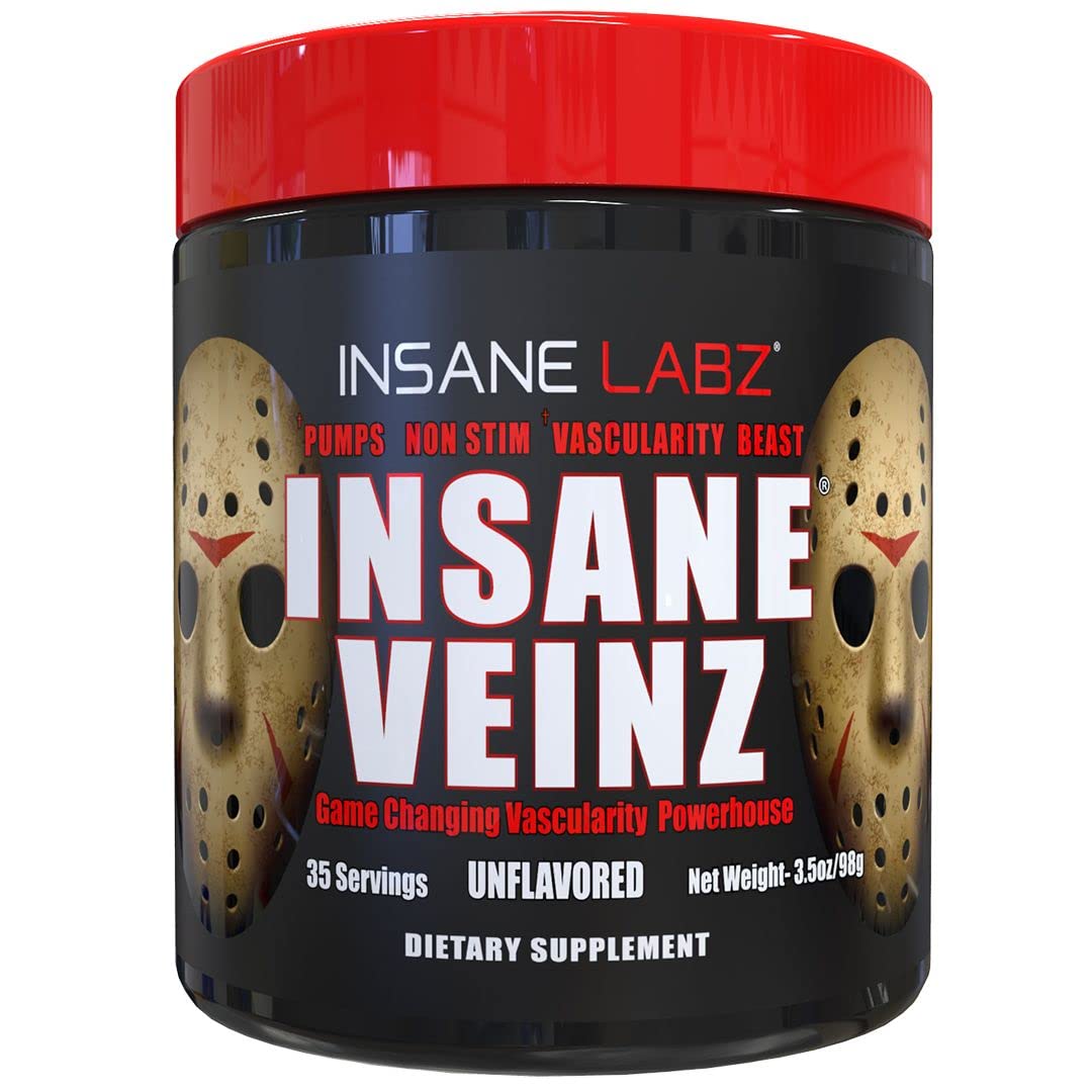 Insane Labz Insane Veinz Non Stimulant NO Enhancing Powder, 35 Servings