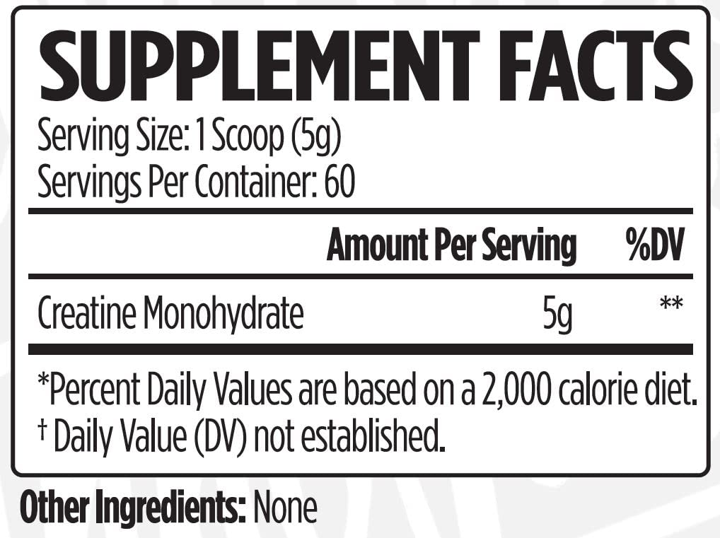 VMI Sports Creatine Monohydrate Unflavored Powder 60 Servings