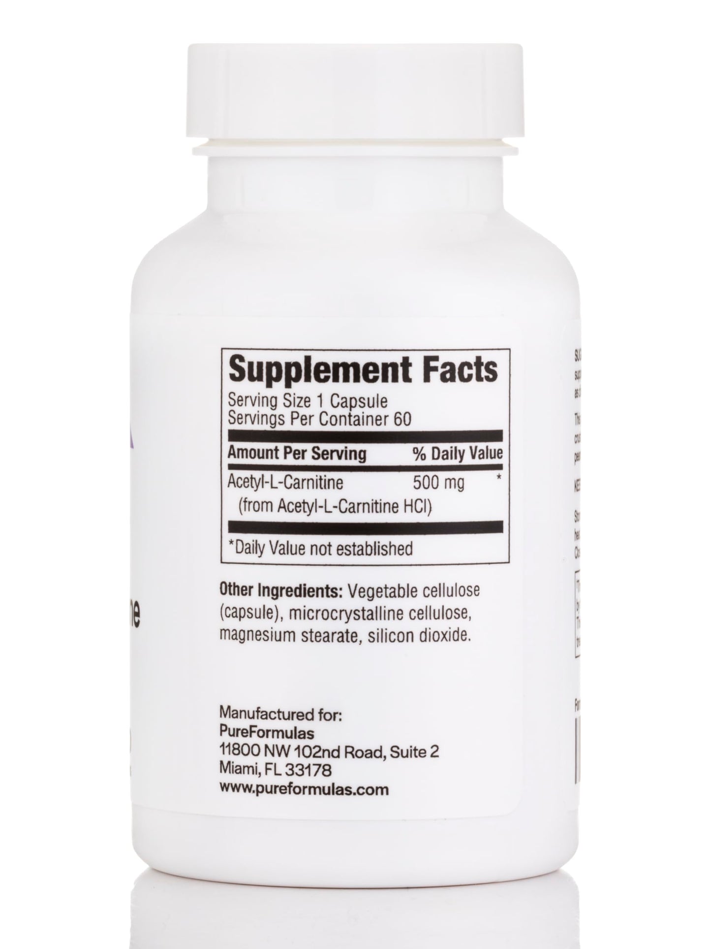 PureFormulas Acetyl L-Carnitine Cognitive & Memory Support Capsules, 60 Count