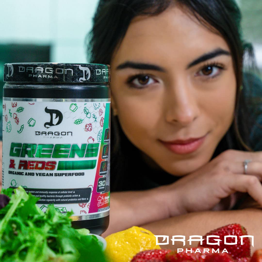 DRAGON PHARMA Greens and Reds Powder, 12.7 Ounce