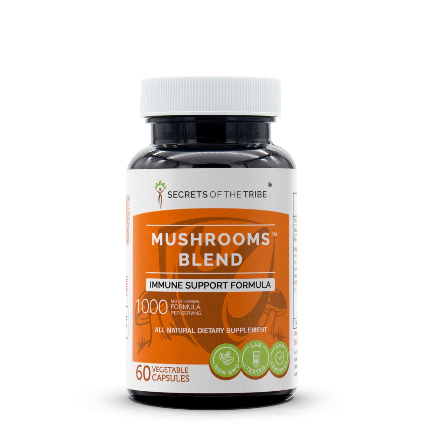 Secrets of the Tribe Mushrooms Blend Immune Support Formula Herbal Supplement Blend Capsule 60 Capsules