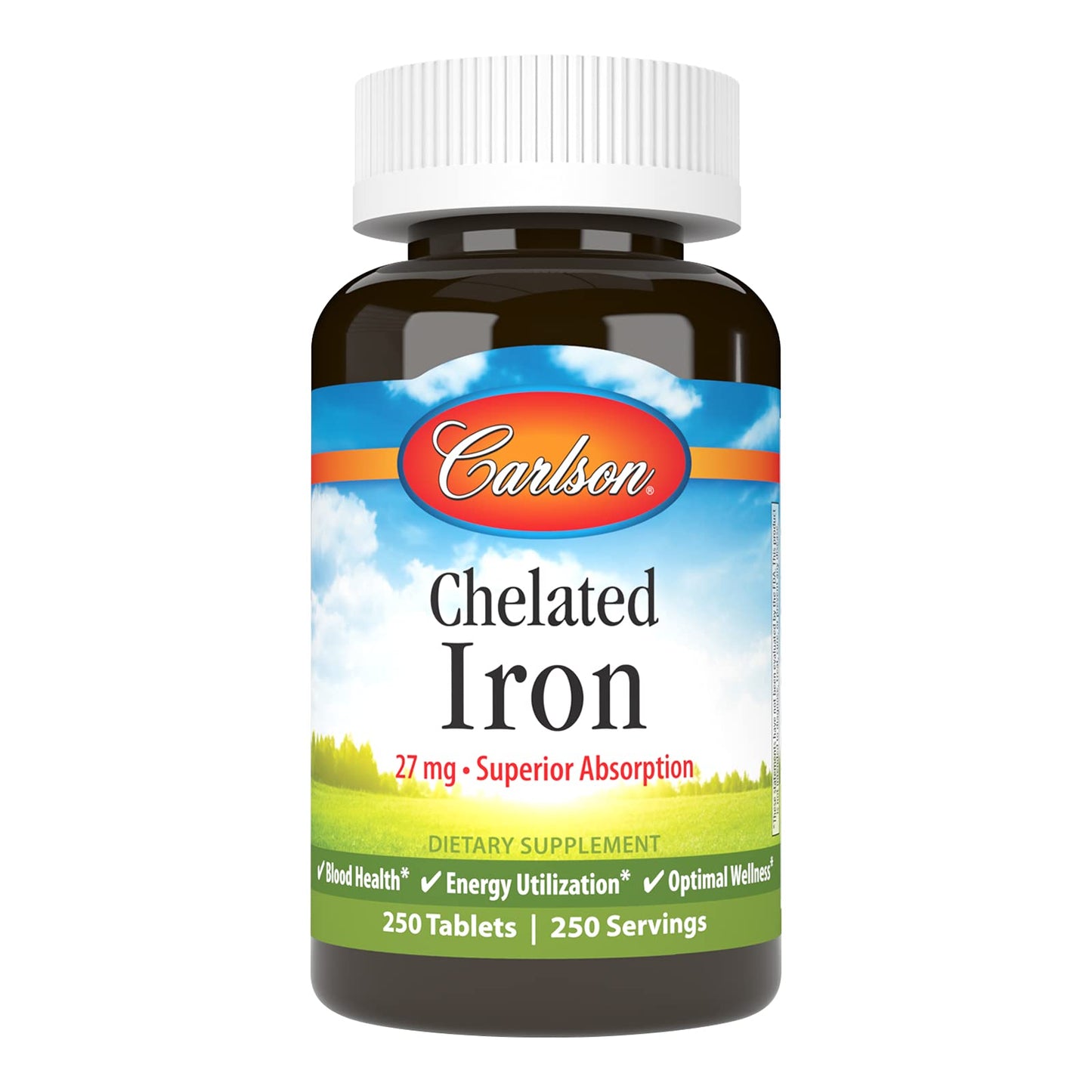 Carlson Chelated Iron 27mg, 250 Tablets