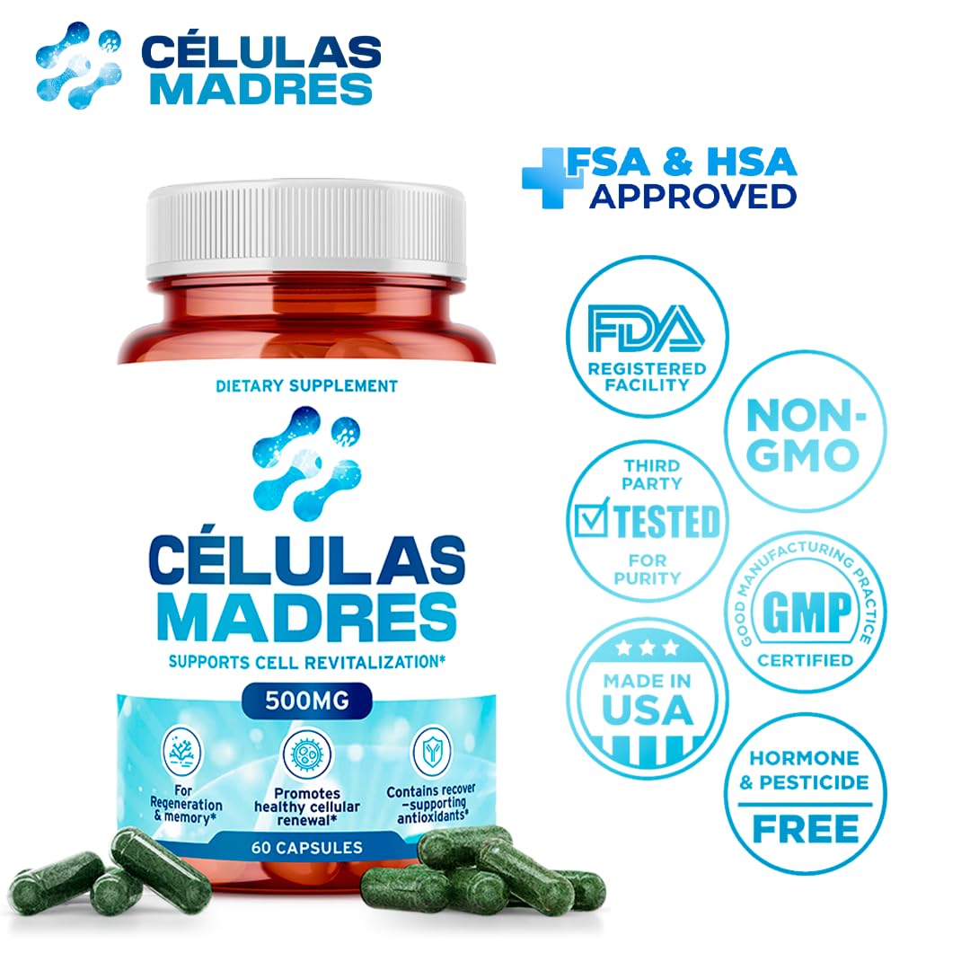 AURA VITAMINS Stem Cell Supplements 500mg Capsules 60 Count