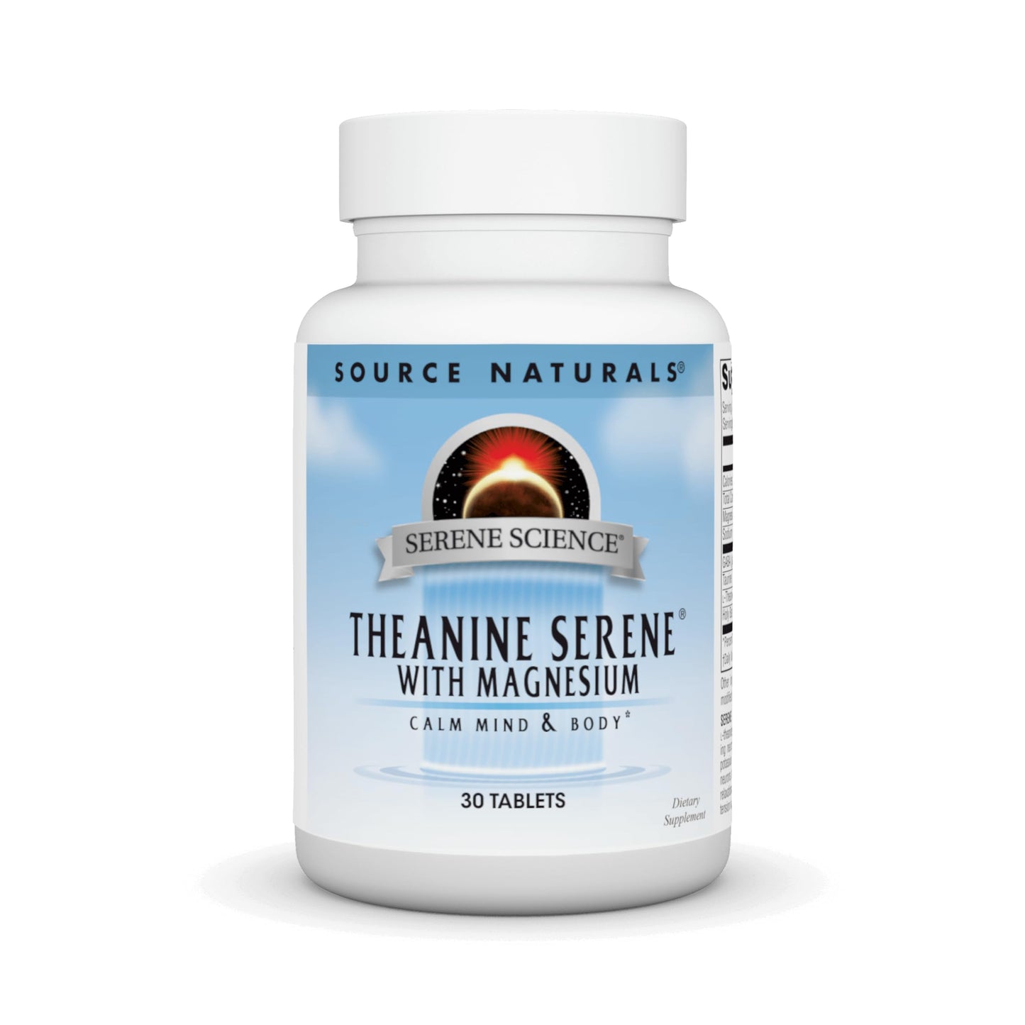 Source Naturals Theanine Serene with Magnesium, Calm Mind & Body 30 Tablets