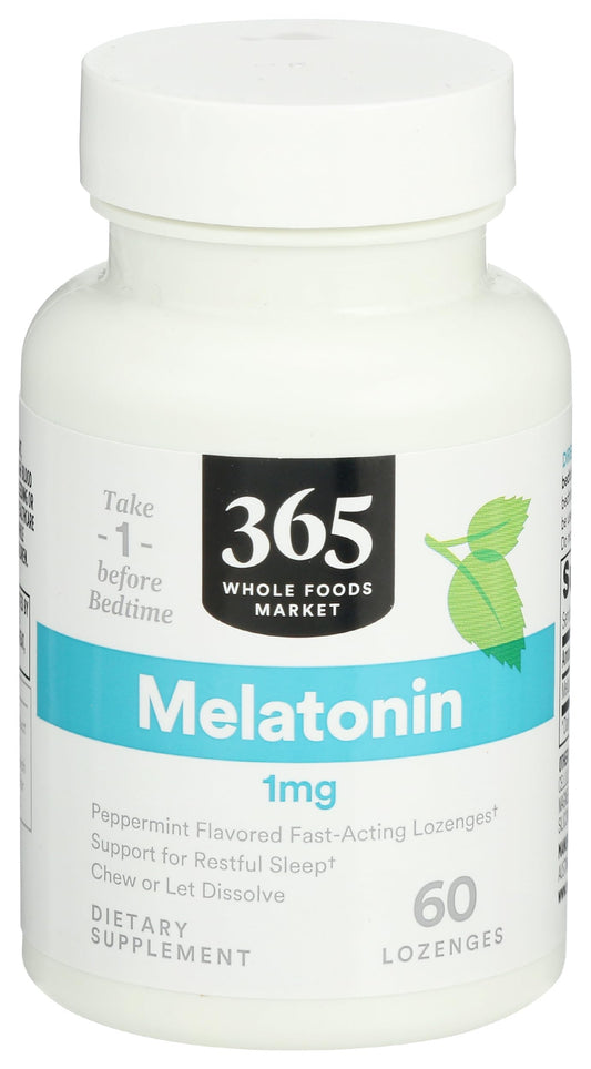 365 by Whole Foods Market Melatonin Lozenges 1mg Peppermint Flavor, 60 Count