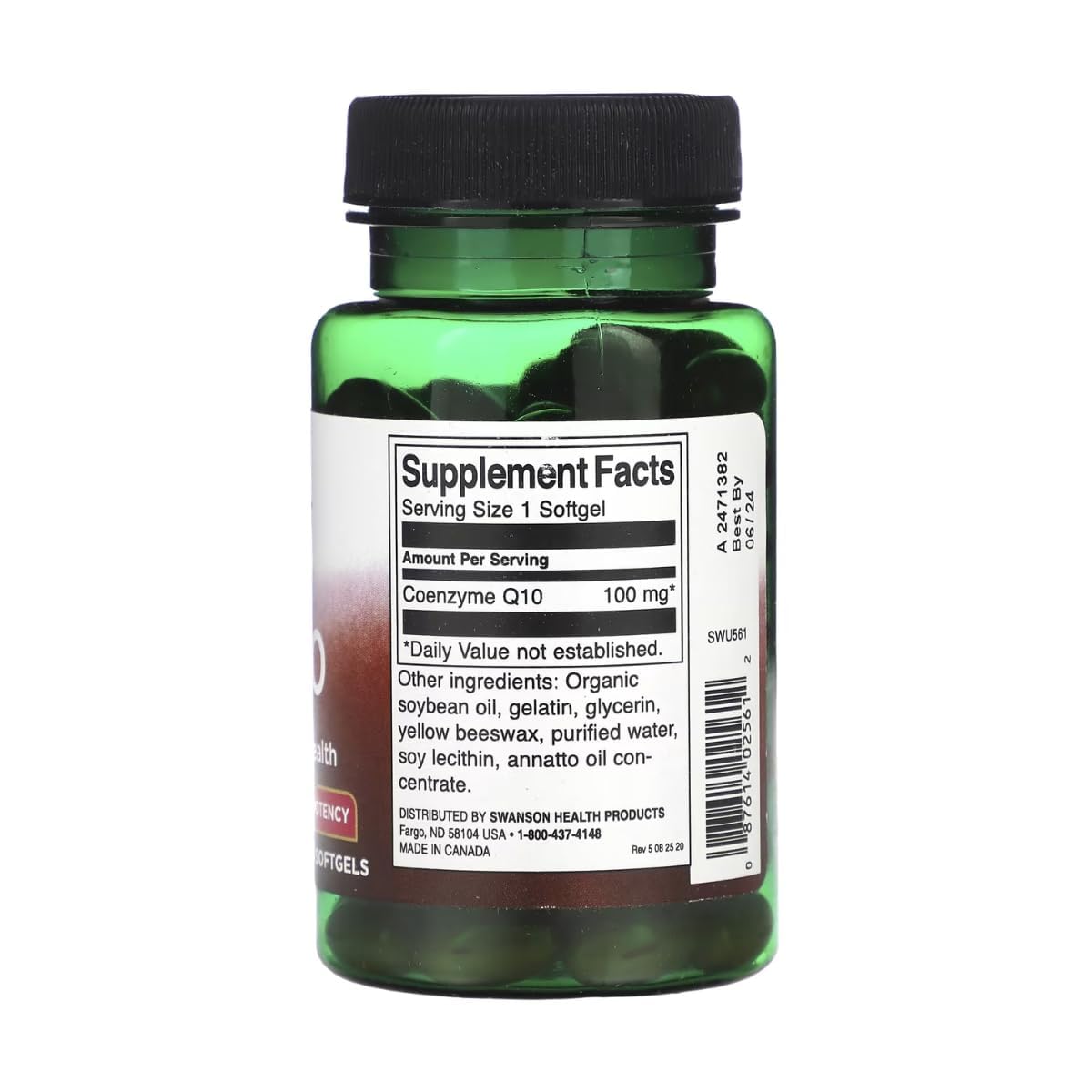 Swanson CoQ10 Coenzyme Q10 Supplement Capsules 300