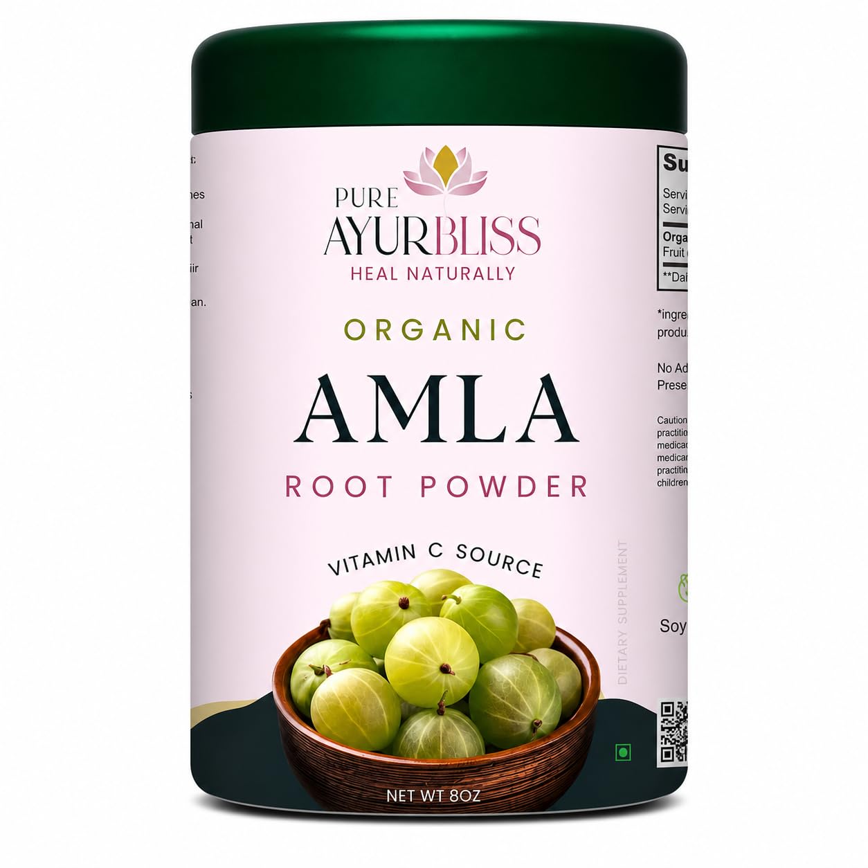 PureAyurbliss 100% Organic Amla Powder (Powder) 8 oz