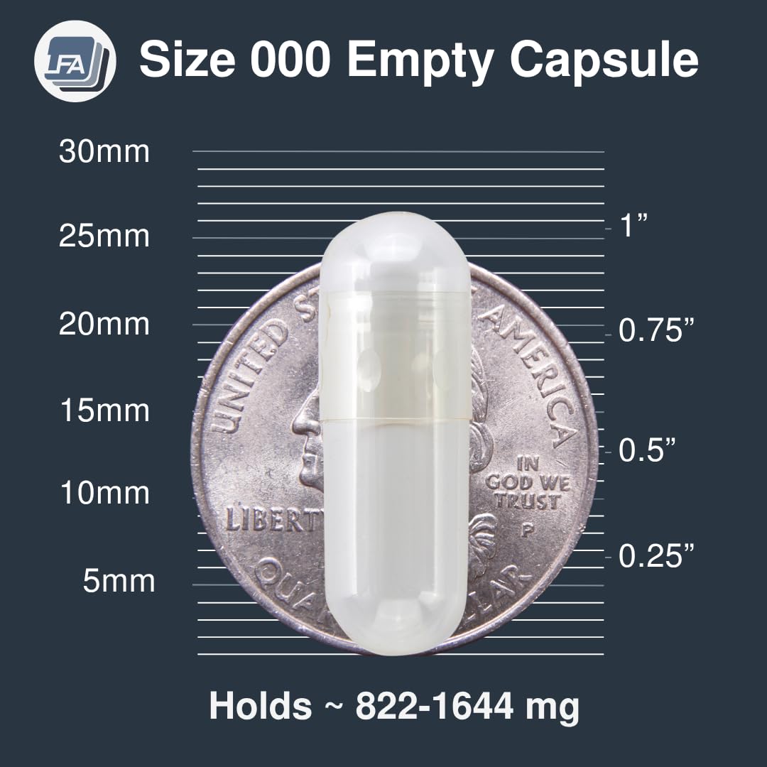 LFA Tablet Presses Vegan Empty Veggie Capsules 1000 Count HPMC