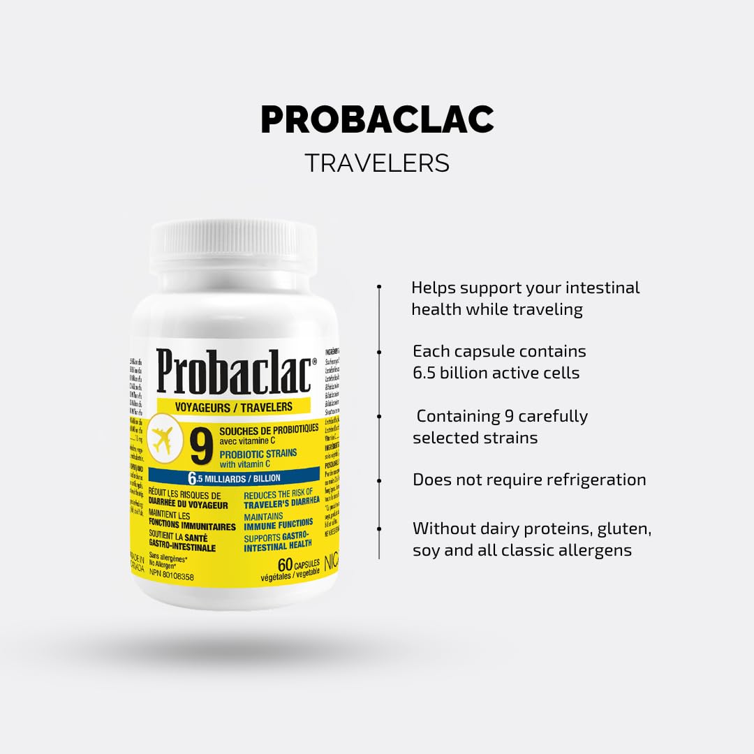 Probaclac Natural Travelers Probiotics Capsule 1 Count