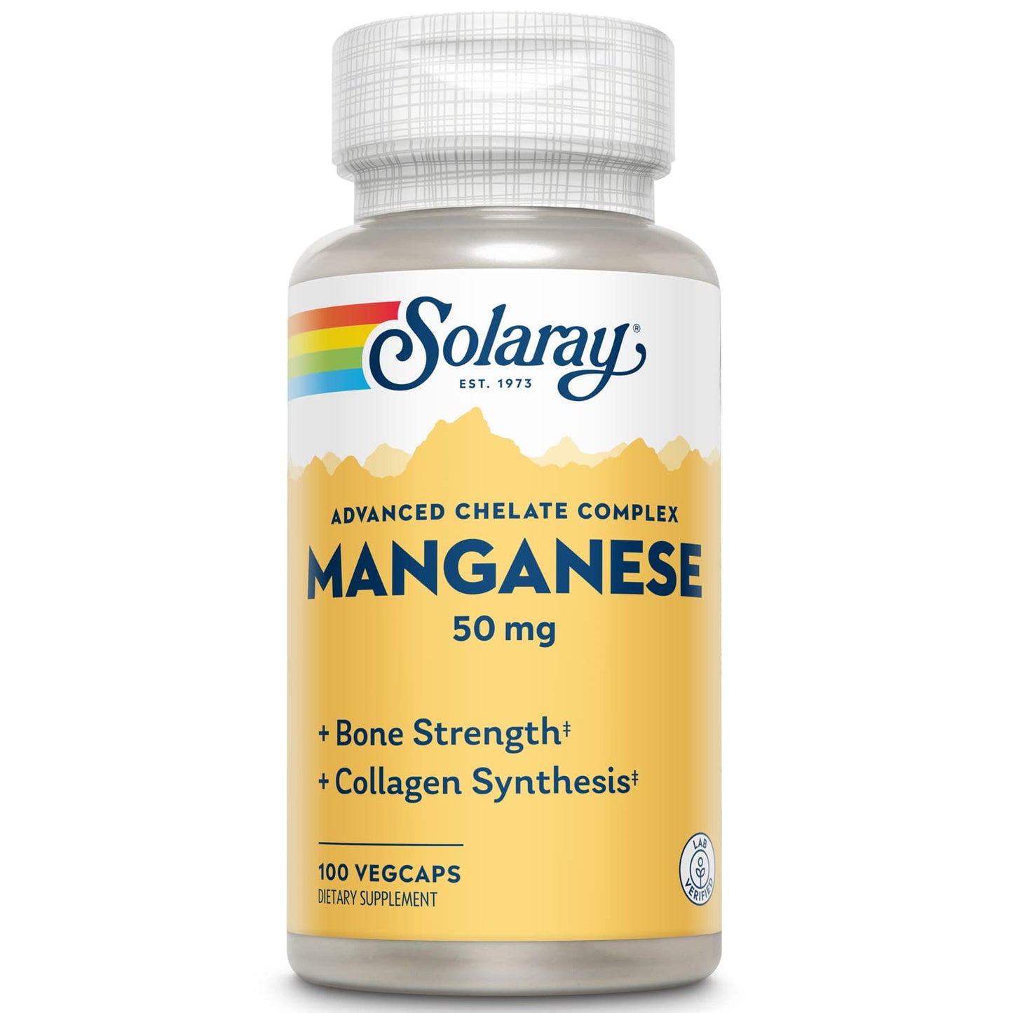 SOLARAY Manganese Supplement 50 mg Capsule 100