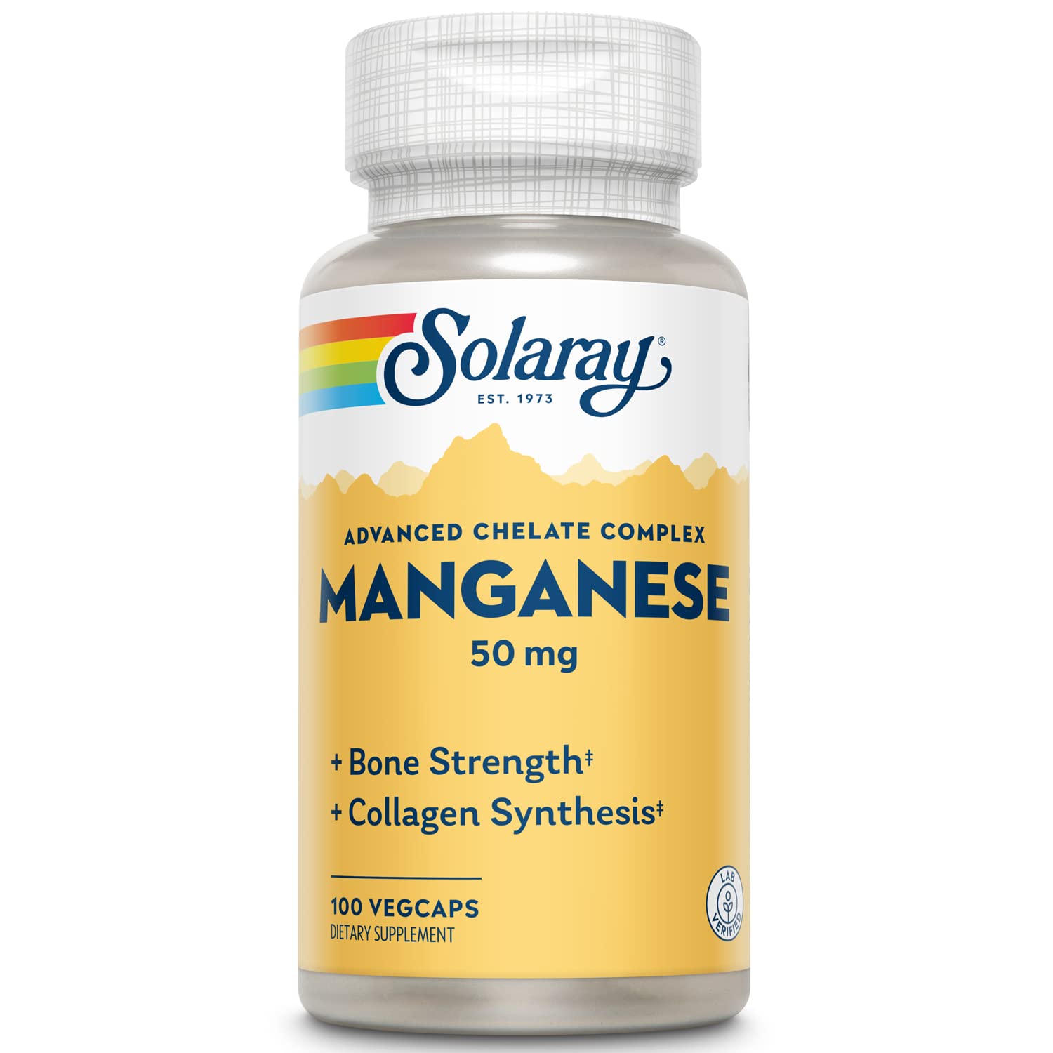 SOLARAY Manganese Supplement 50 mg Capsule 100