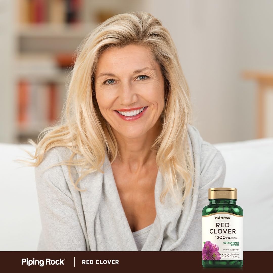 Piping Rock Red Clover Supplement Capsule, 200 Count